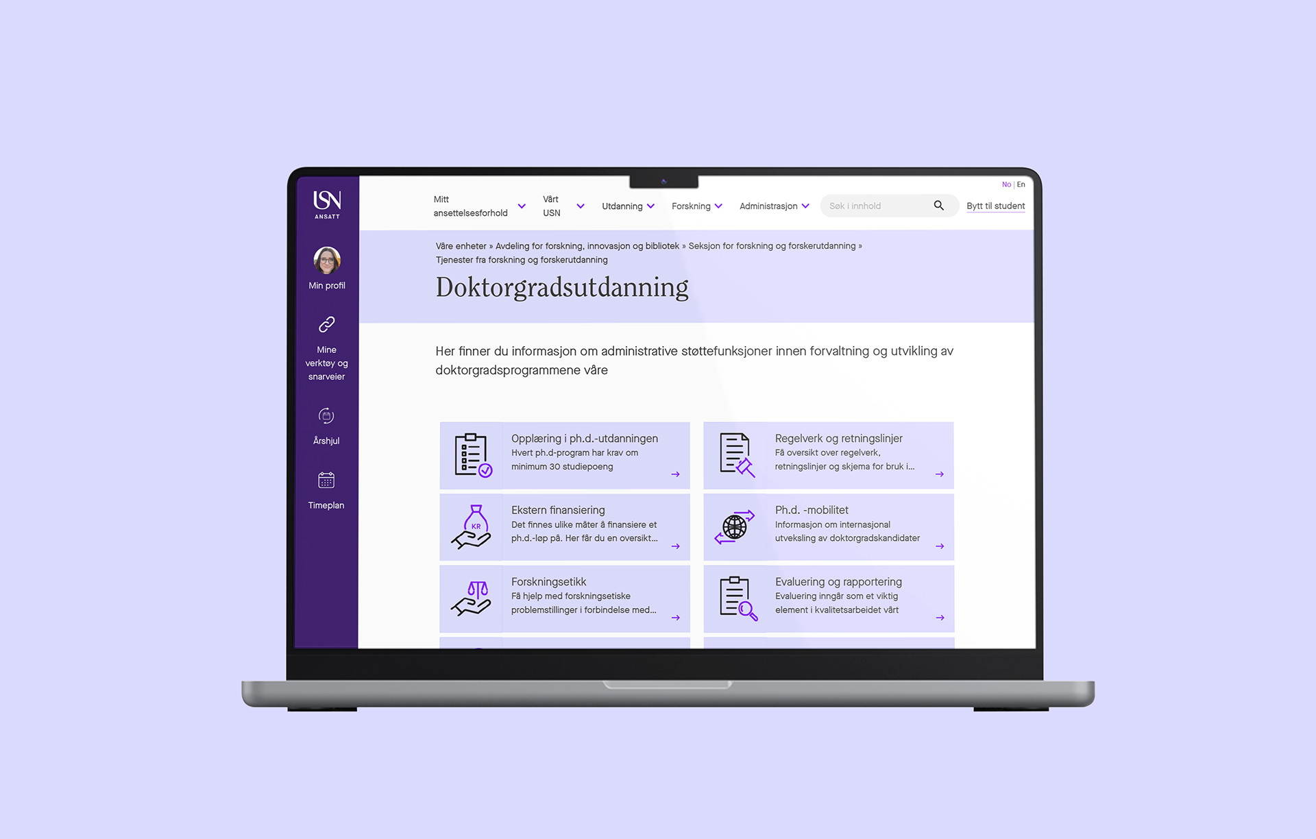 Ikoner for doktorgradsutdanning