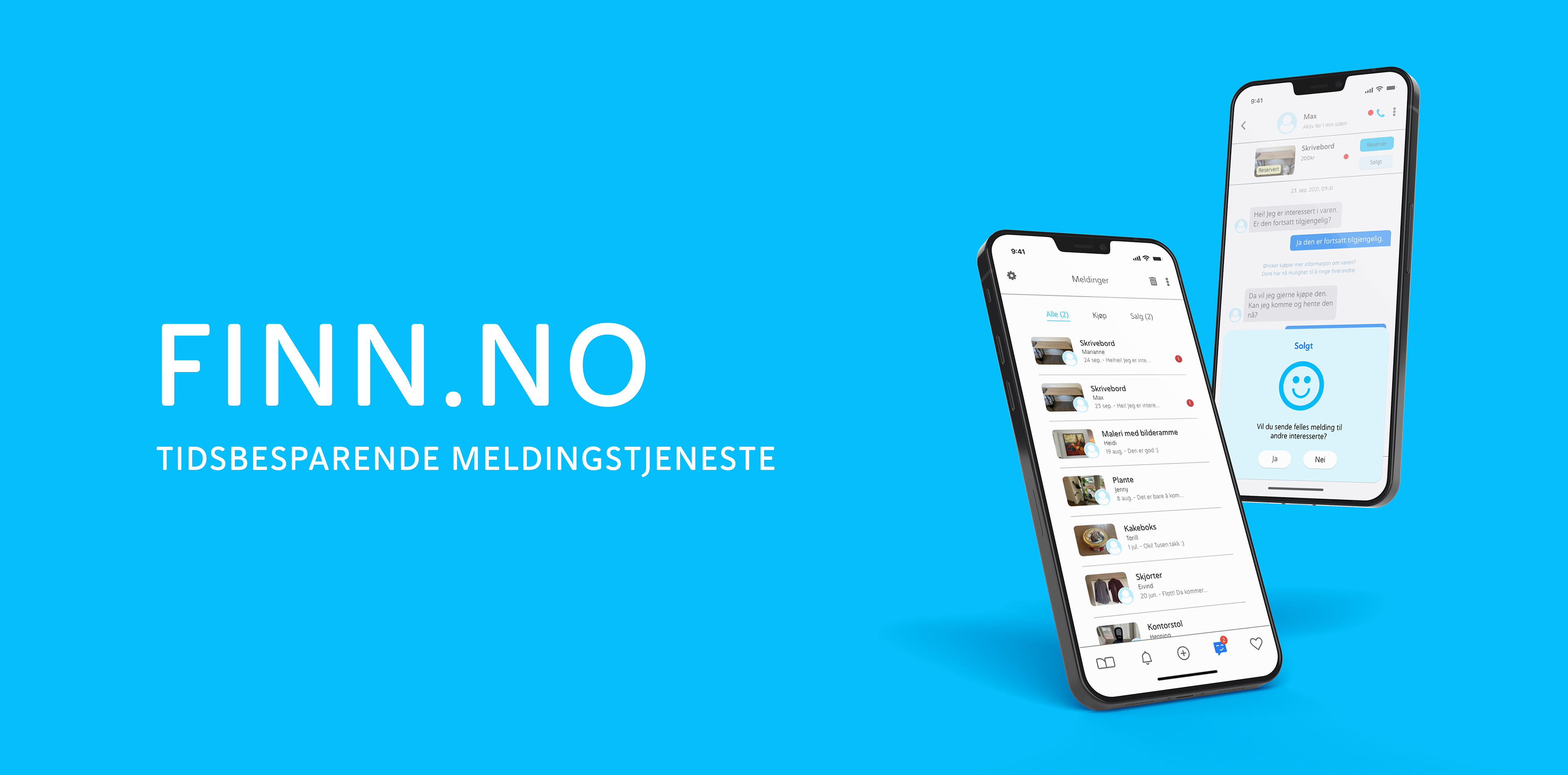 FINN..NO: Tidsbesparende meldingsteneste konsept banner