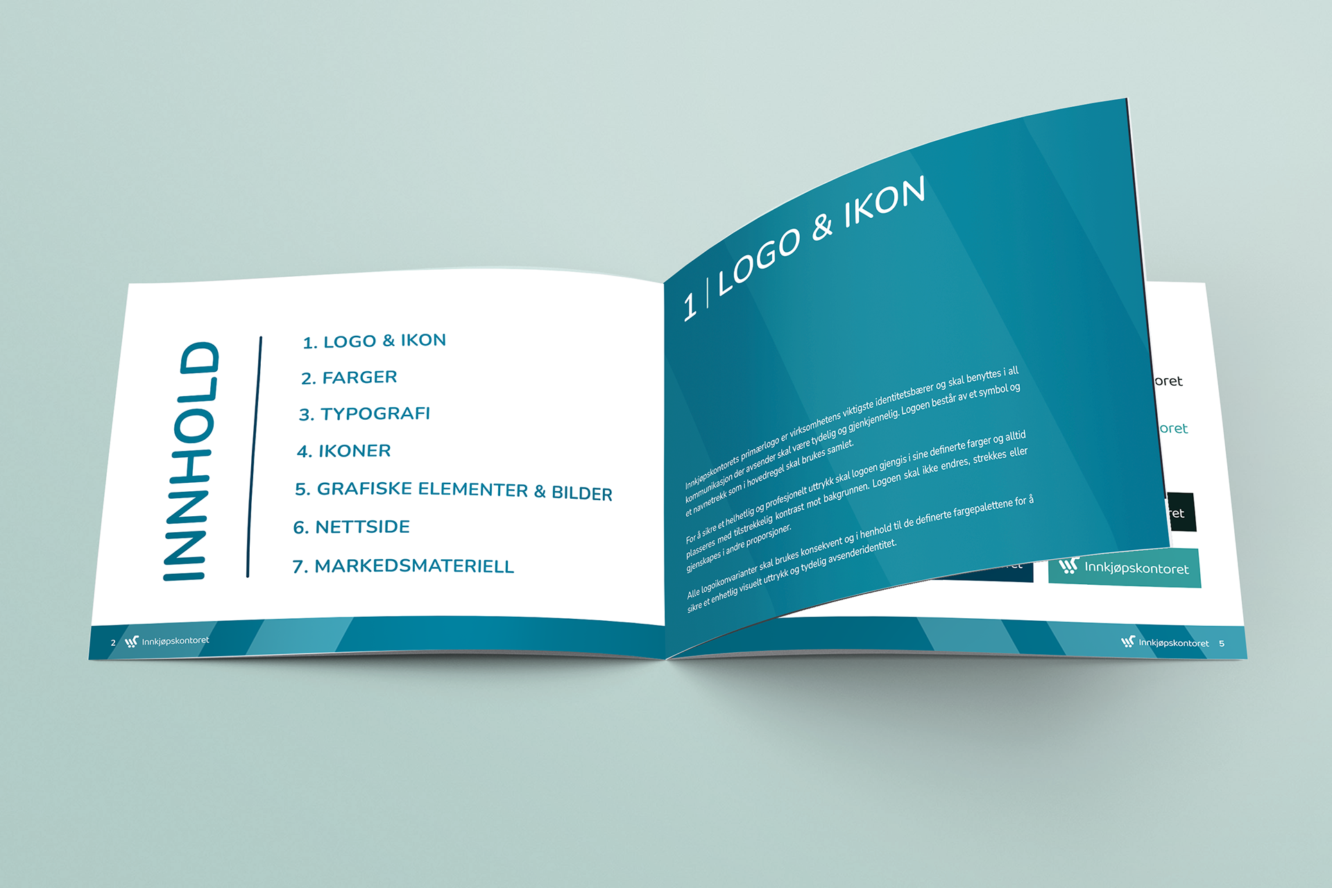 Mockup - Brandguide: Innhold, logo og ikon