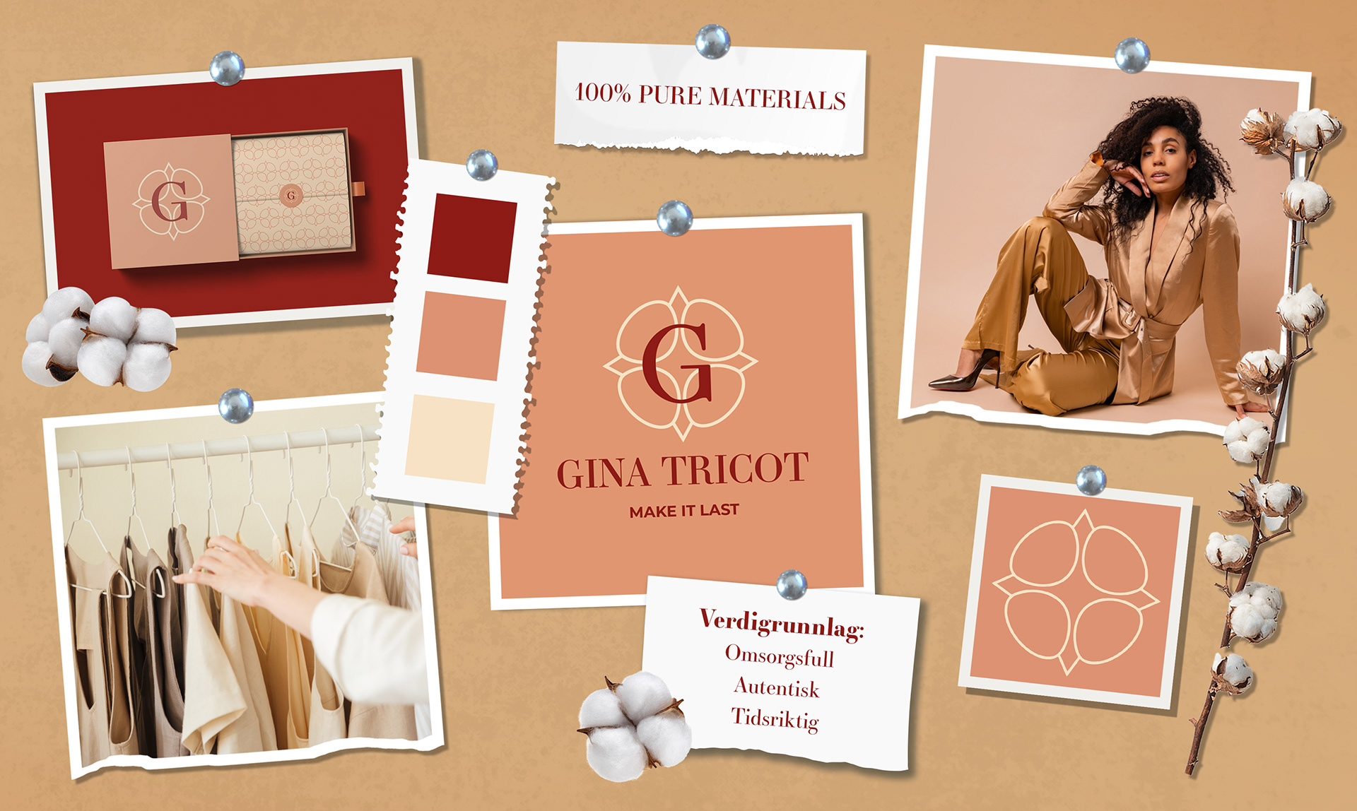 Tavle: planlegging av Gina Tricots nye visuelle identitet