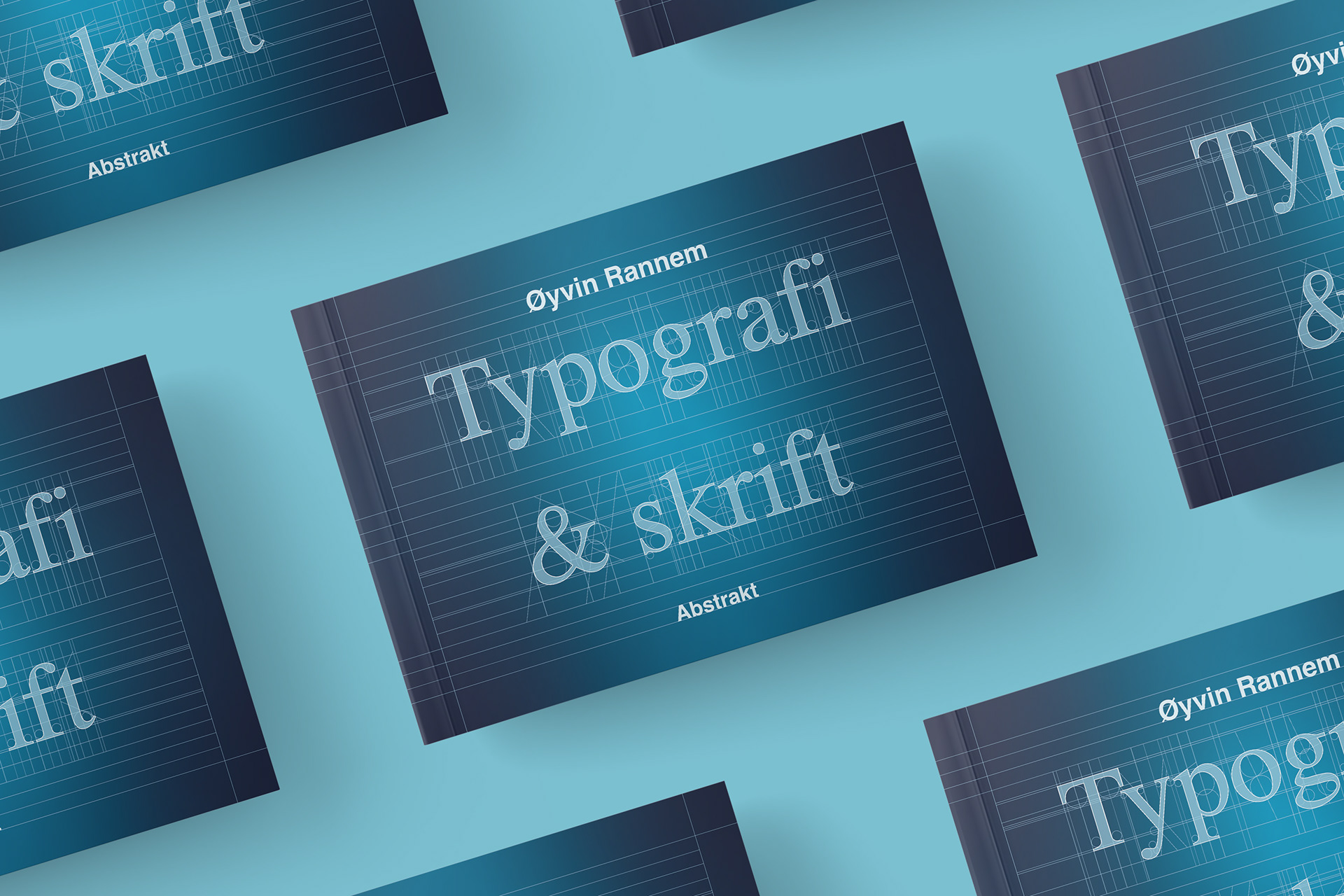 Typografi & Skrift – omslag i diagonal komposisjon