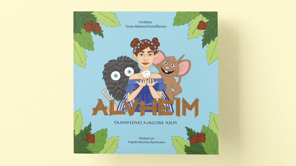 «Alvheim Tannfeenes Magiske Hjem» forside mockup