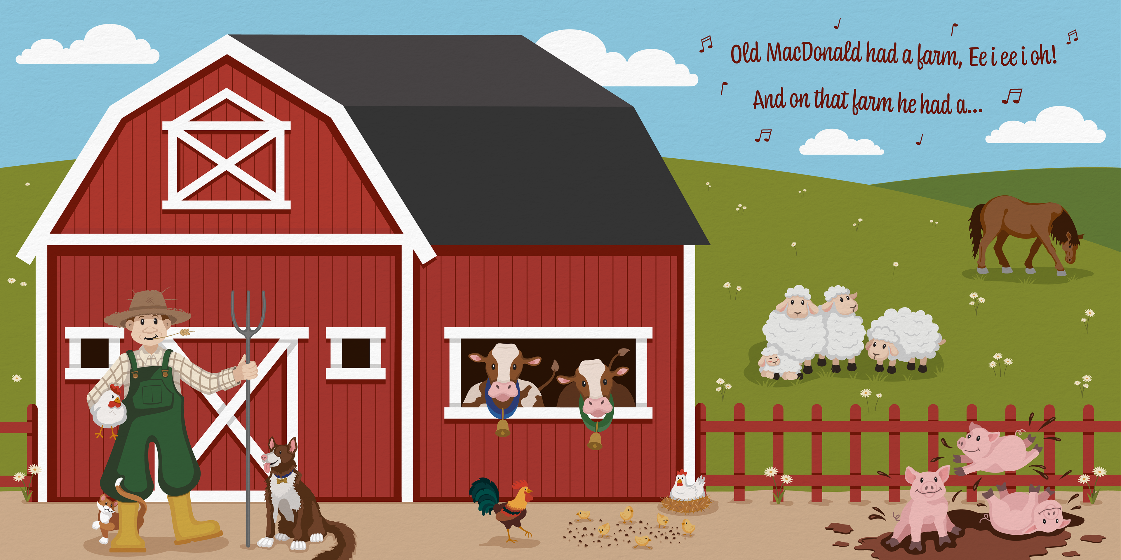 «Old McDonald had a farm» illustrasjon