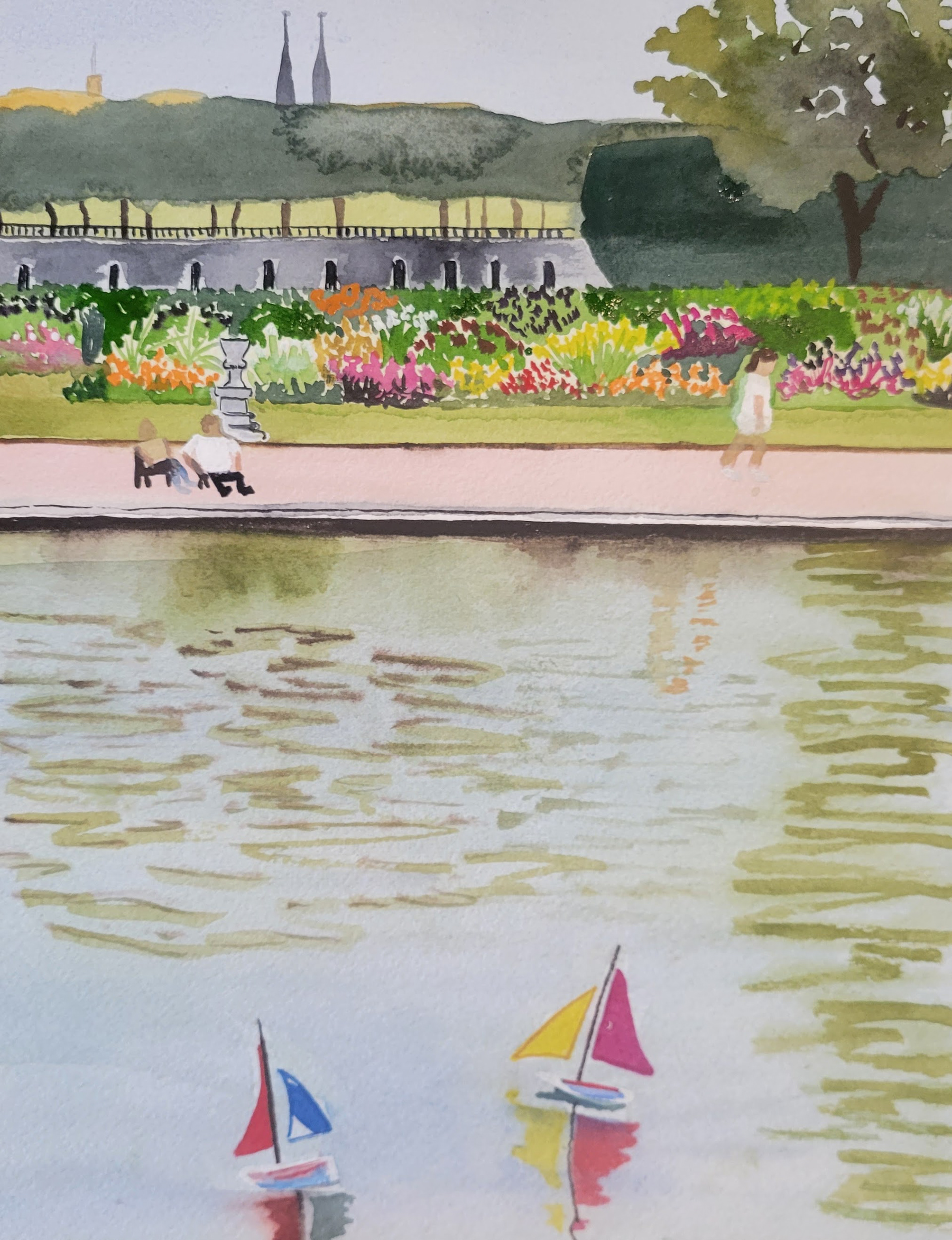 Garden at the Louvre 8" x 10"