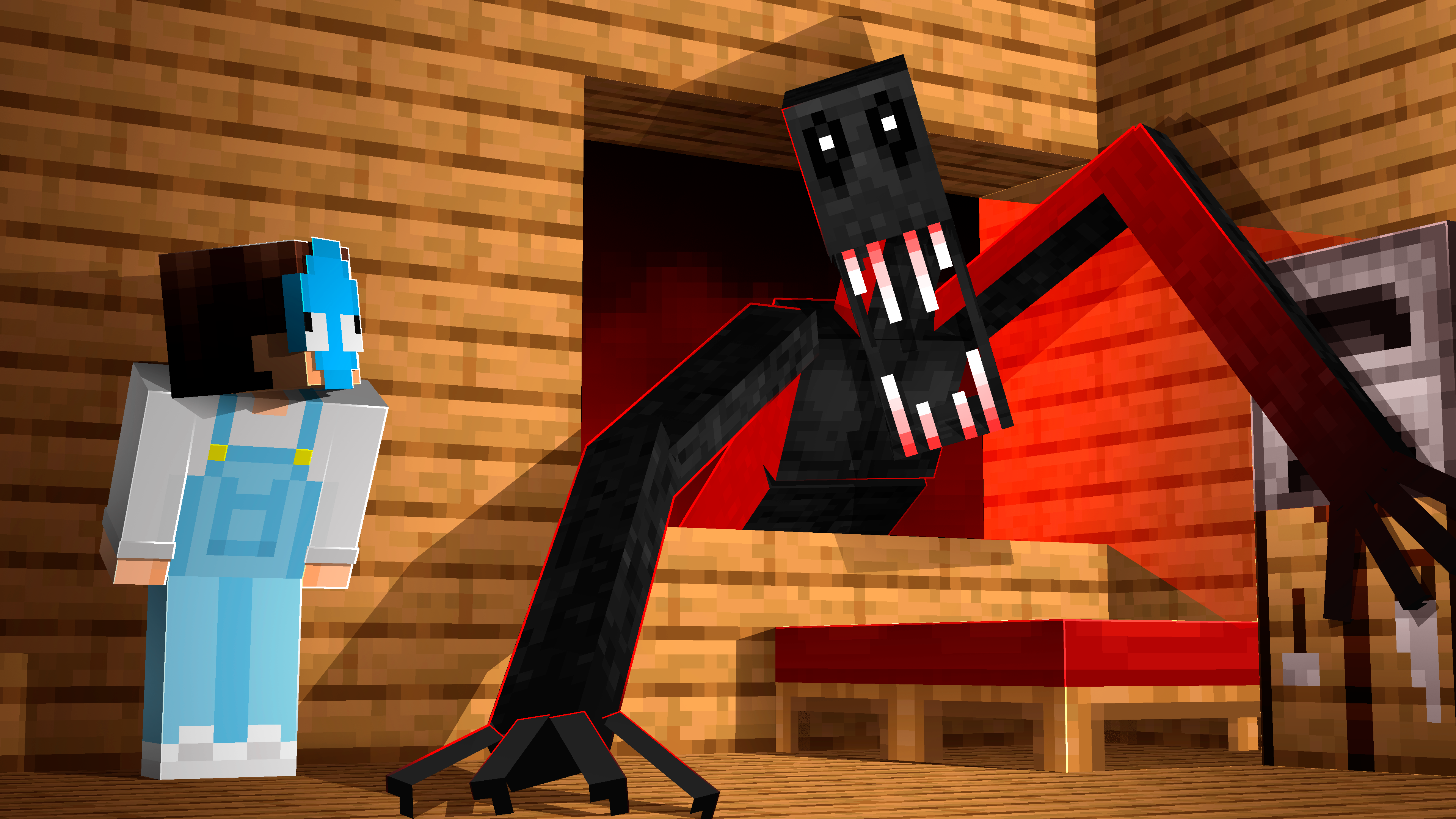 Horror style thumbnail for +400k Wisp video