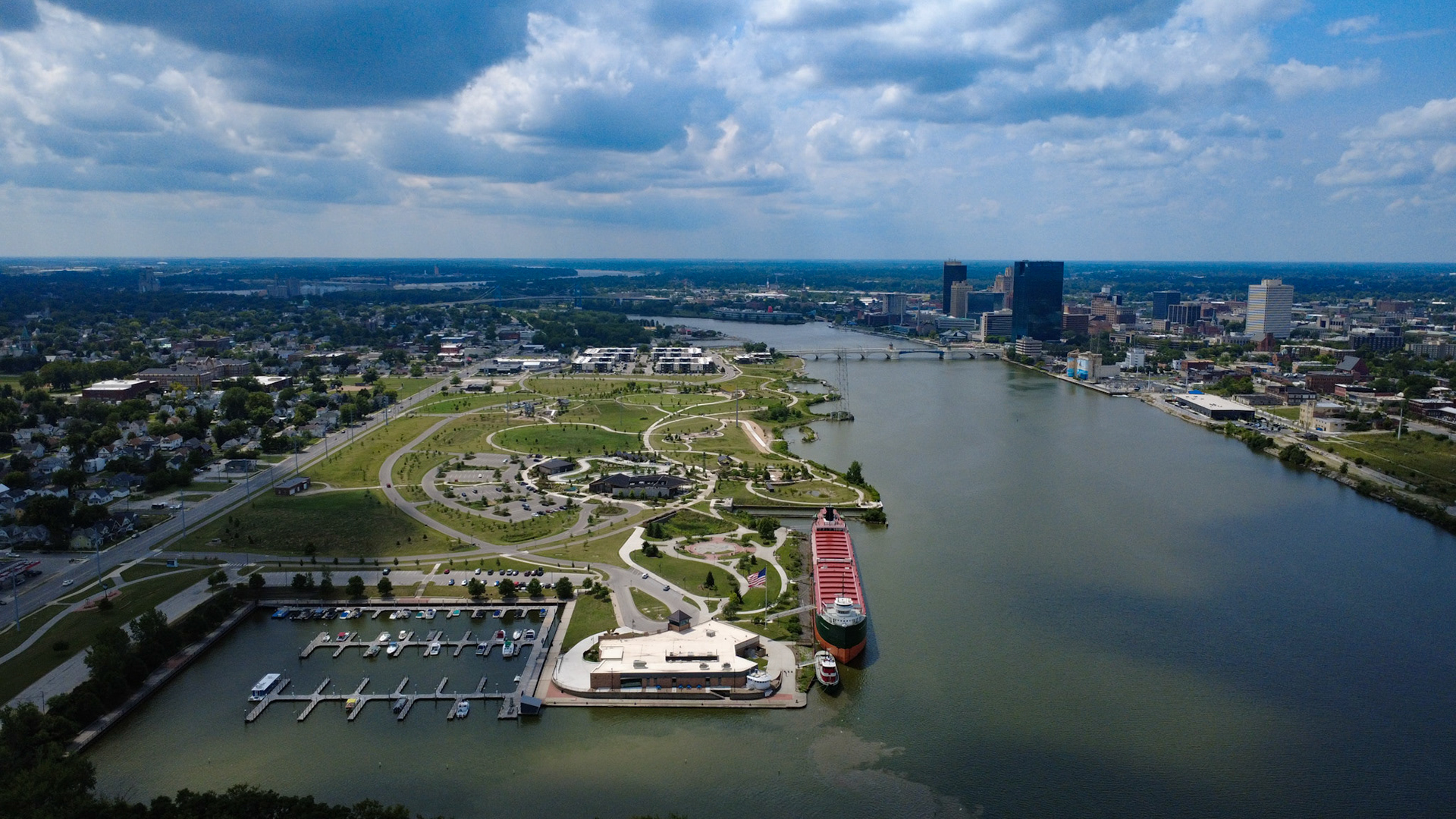 Skyline of Toledo from the Sky Cheezer. Source: DJI 4K Mini/ Sky Cheezer Sky Cheezer Studios DBA Say Cheeze Inc.