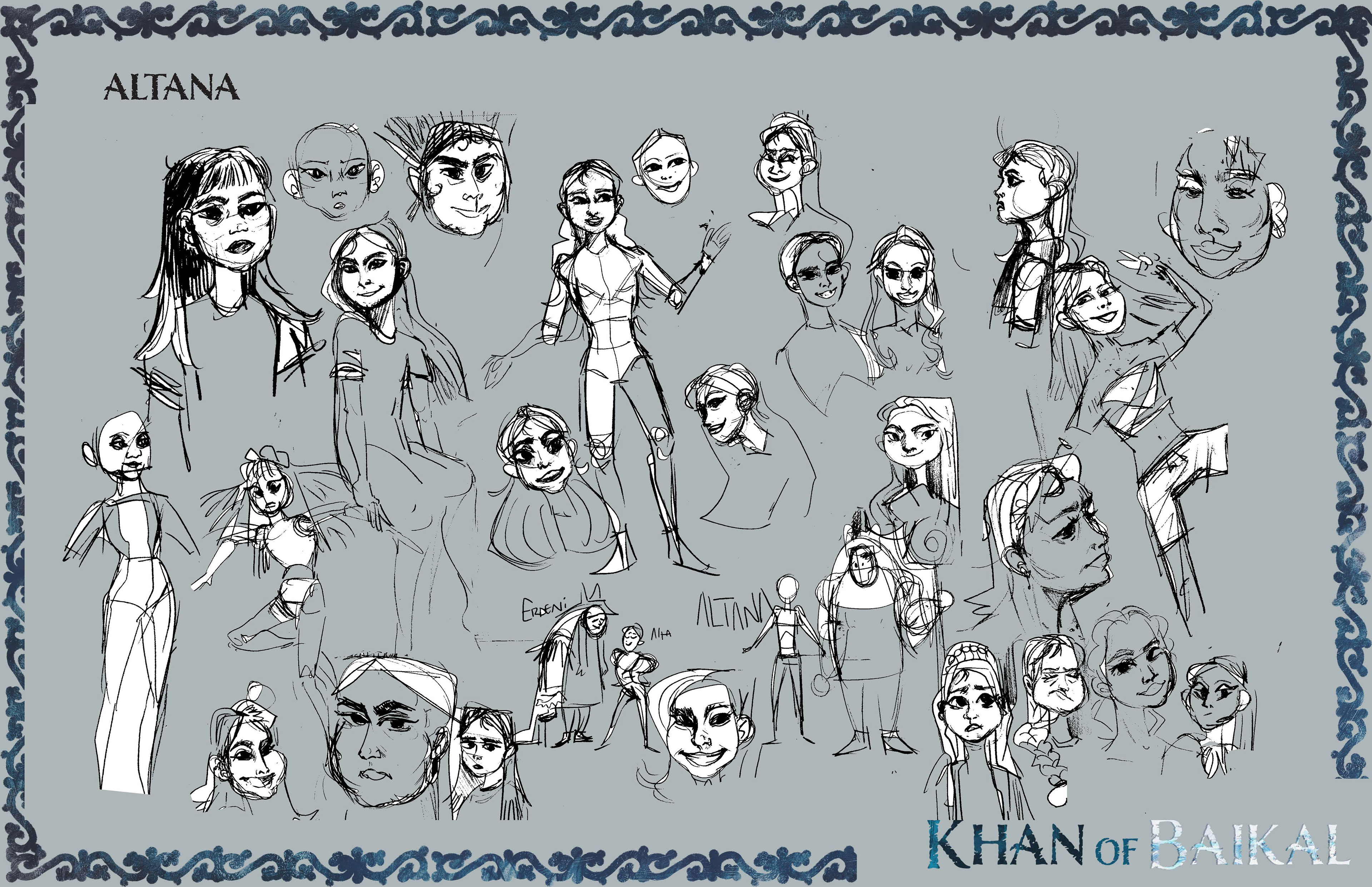 sketches of main character