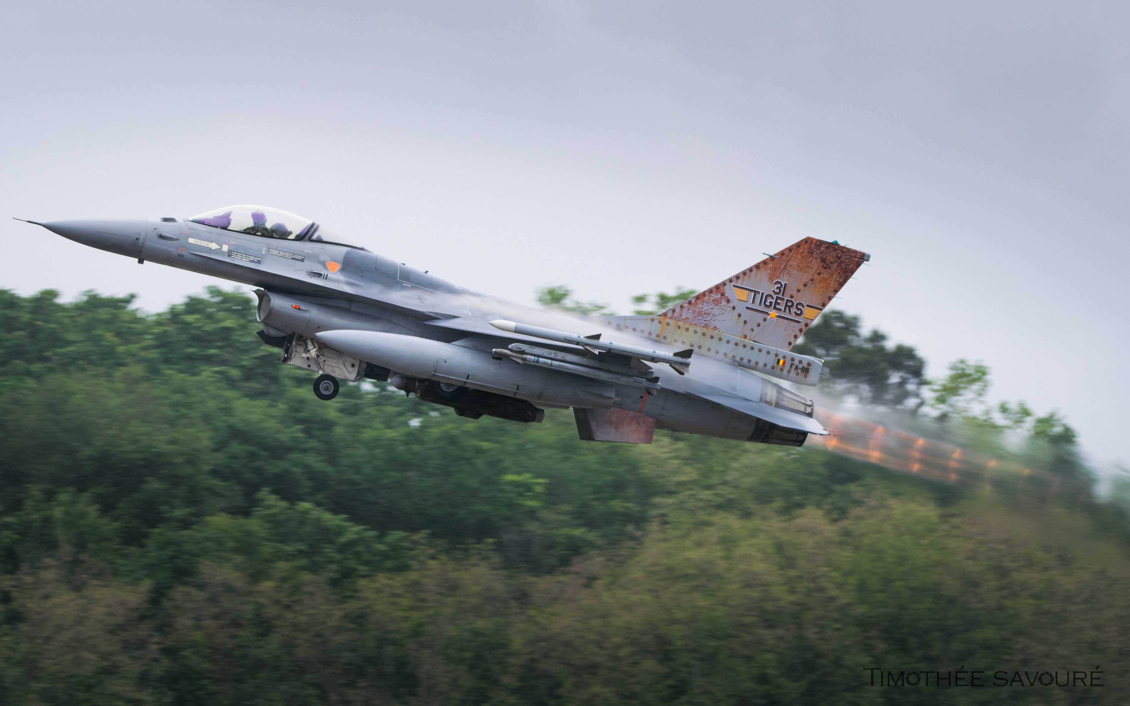 Belgian Air Component F-16A take-off