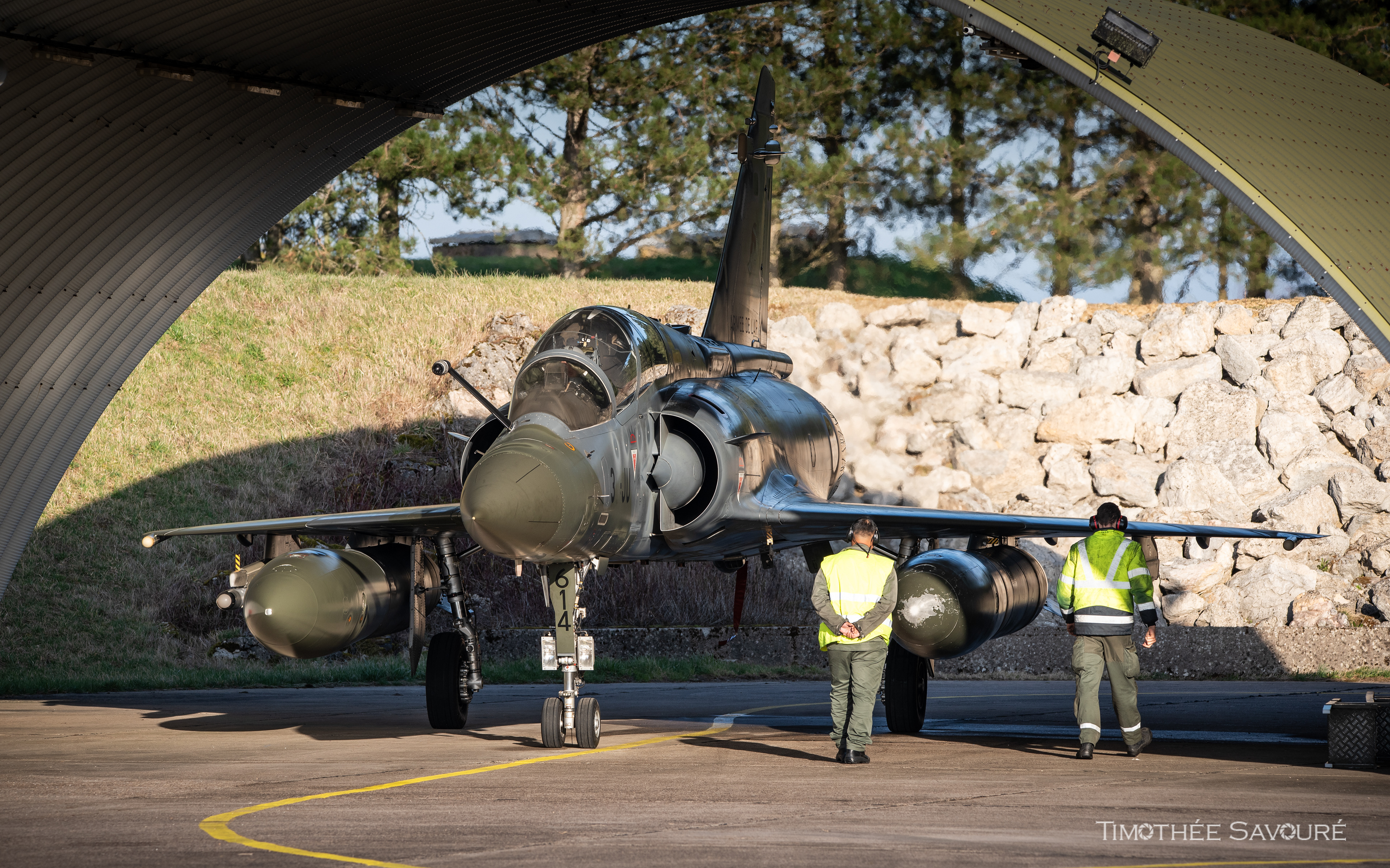 Mirage 2000D n°614 back from a mission