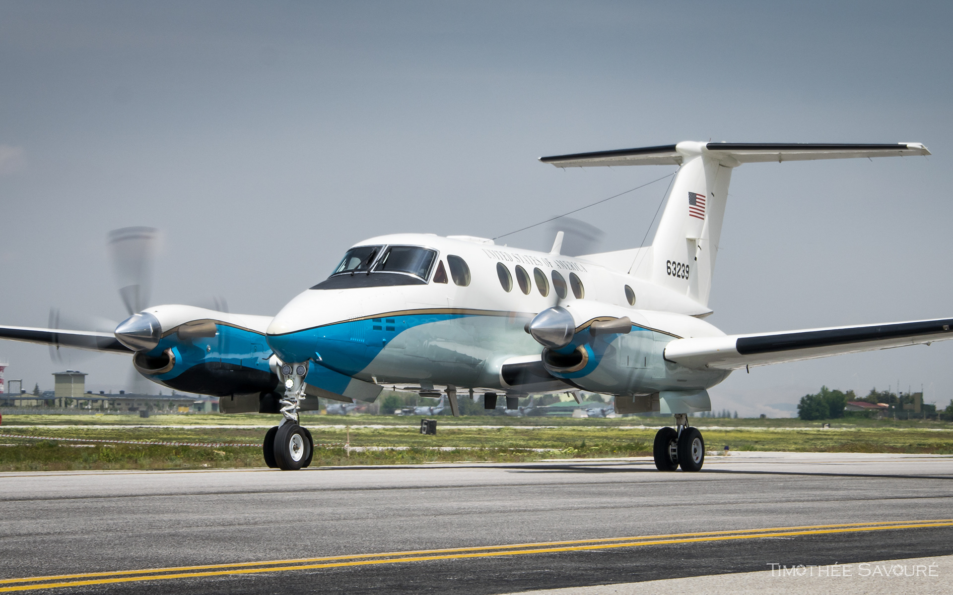 US Air Force C-12 Huron taxiing