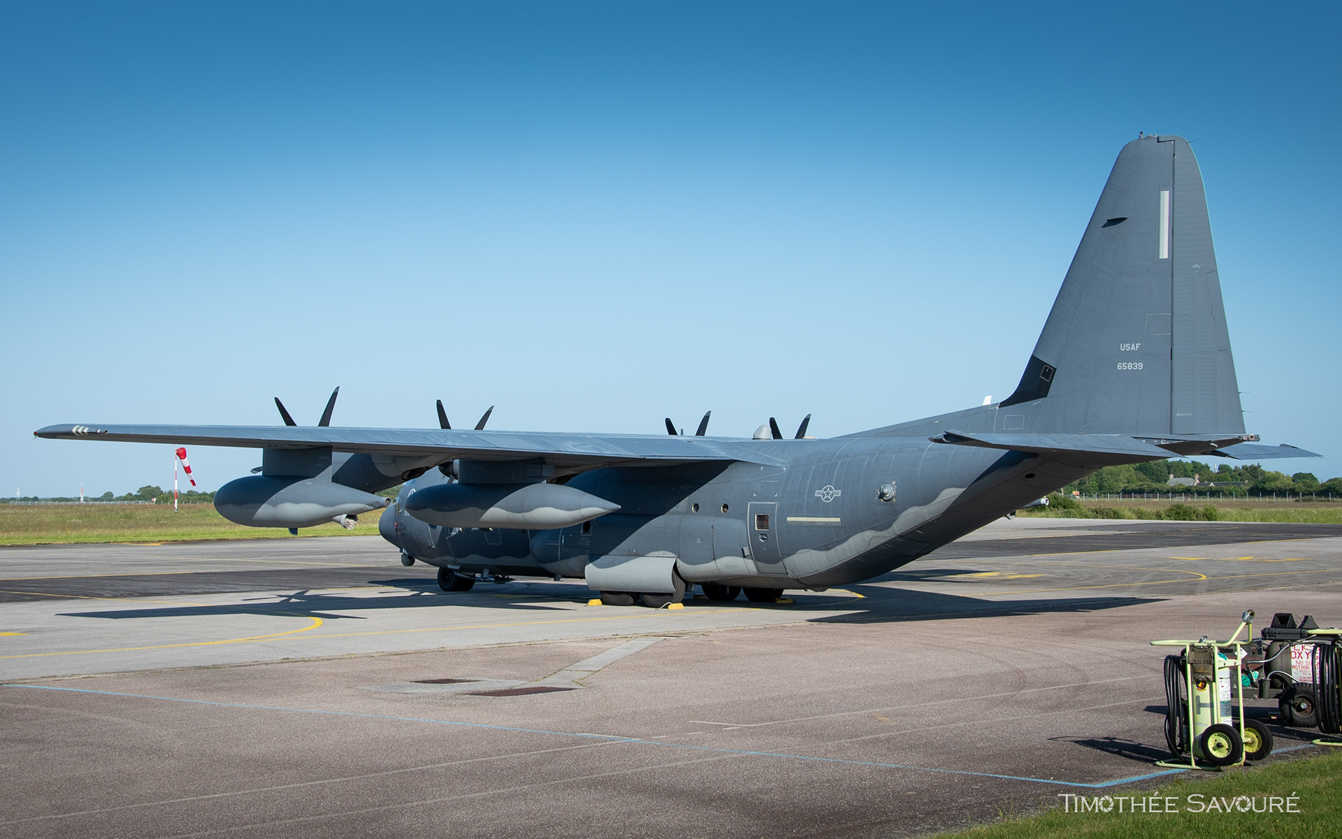 MC-130J on Cherbourg's tarmac