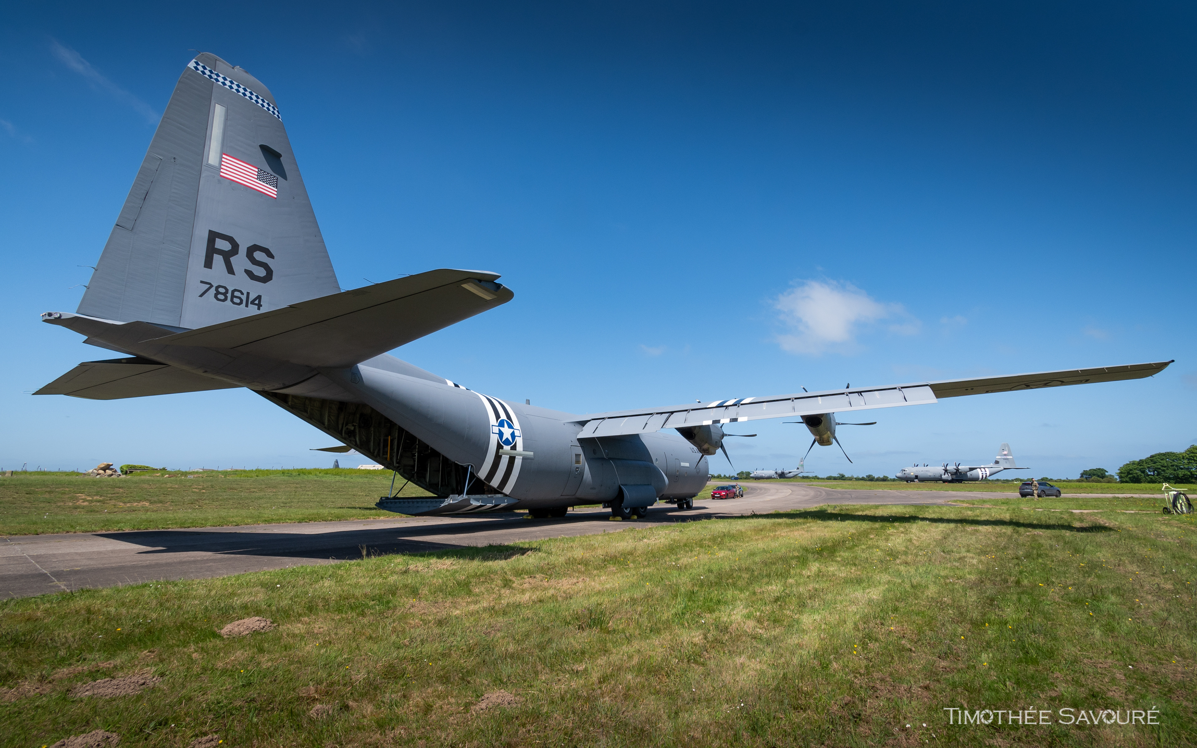 Ramstein-based C-130J-30 in Cherbourg preparing for its flight