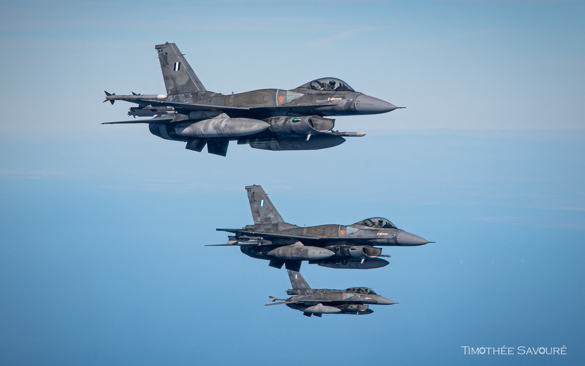 Hellenic Air Force F-16C & F-16D over the Mediterranean Sea | 337 Mira