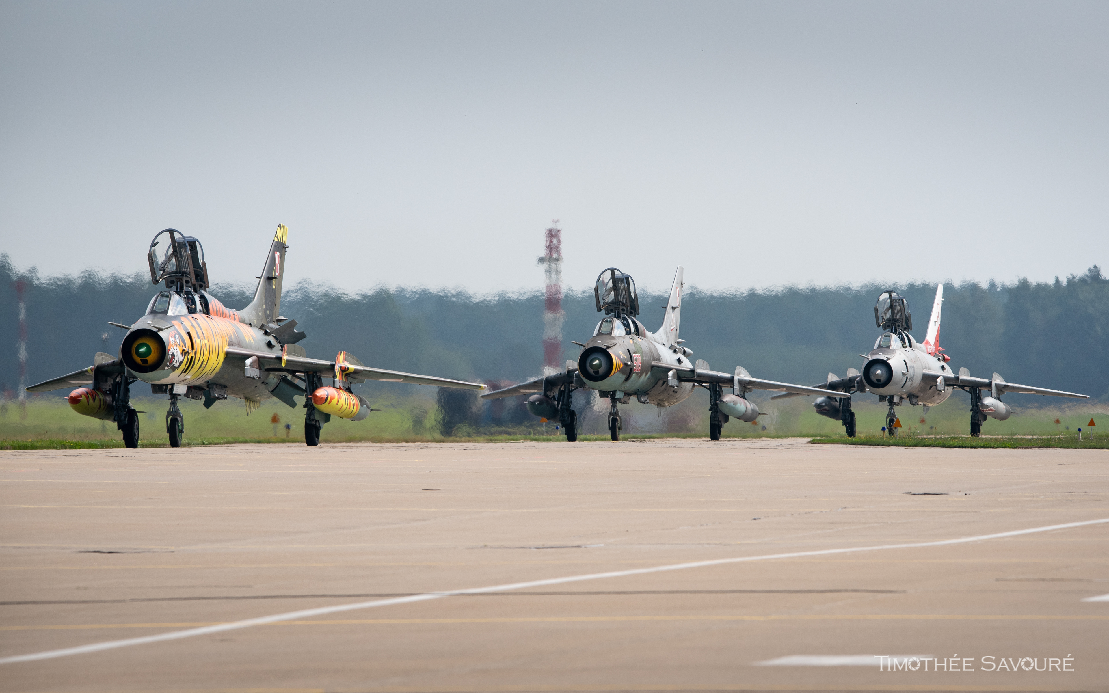 The trio of Fitters returning to Mirosławiec during the retirement ceremony