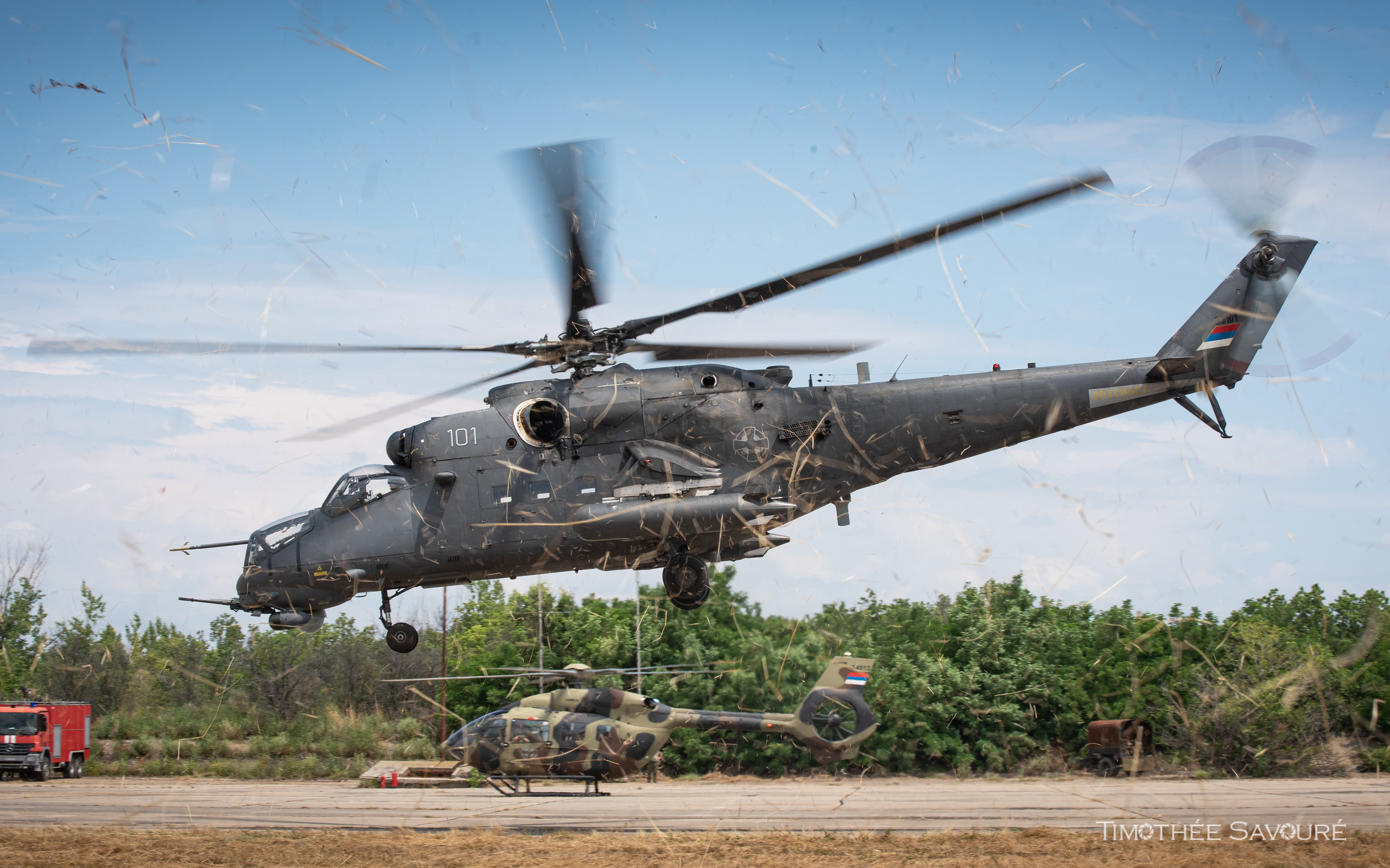 The Serbian Air Force participated to Thracian Blade 2026 with a Mi-35 Hind