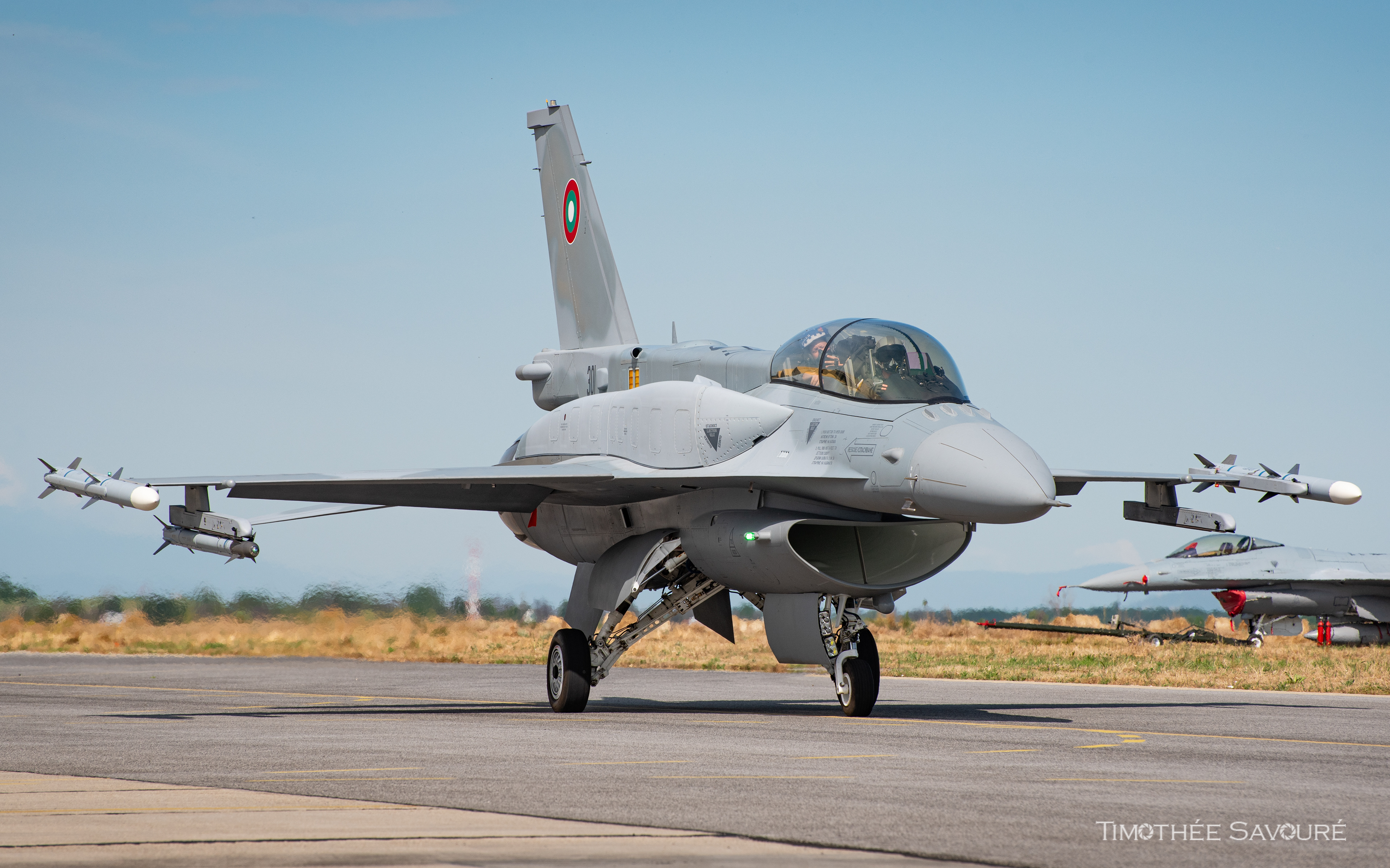 The newly-delivered Bulgarian Air Force F-16D Block 70, slowly replacing oldest platforms