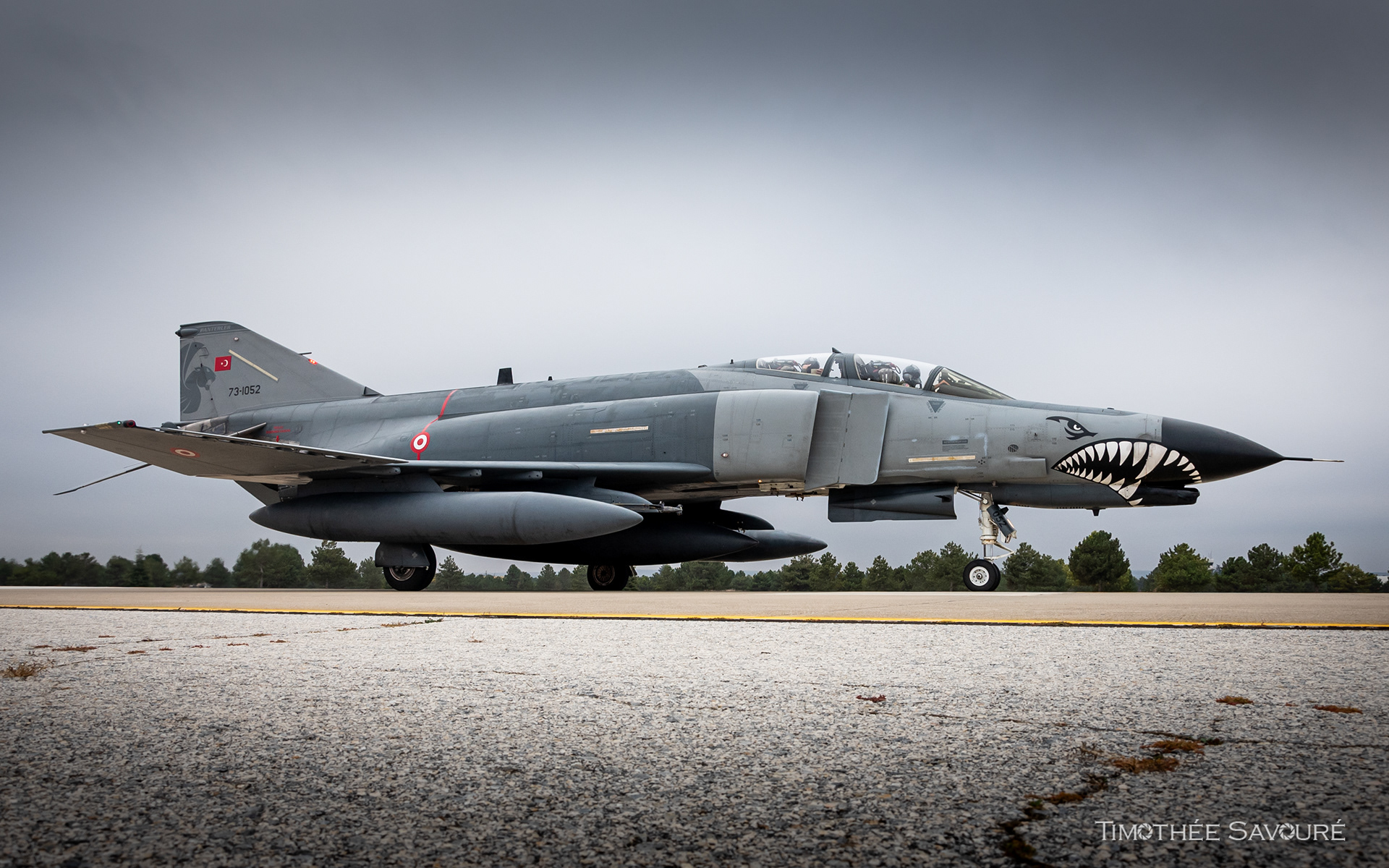 F-4E 73-1052 taxiing after landing in Eskisehir