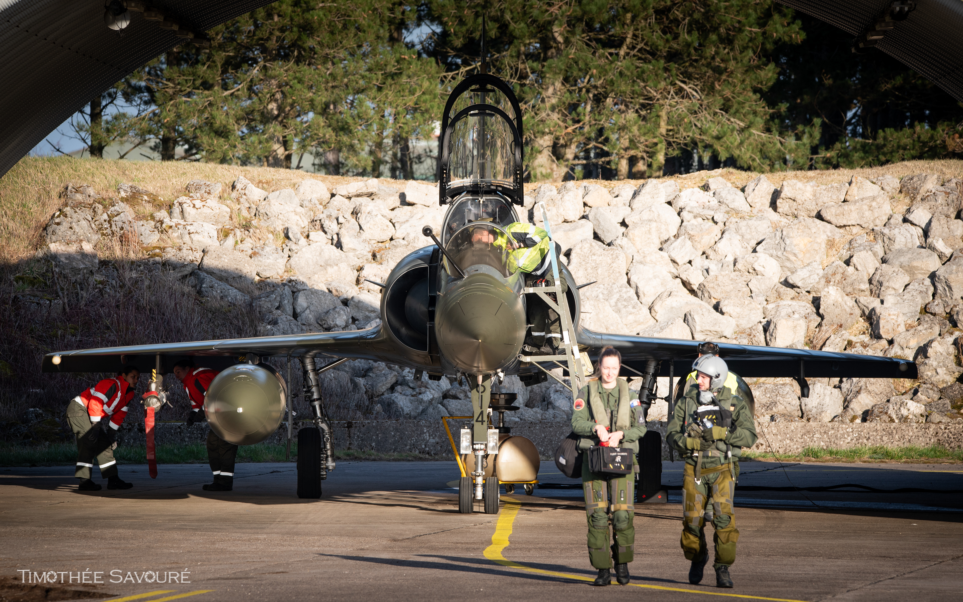 Mirage 2000D n°614 back from a mission