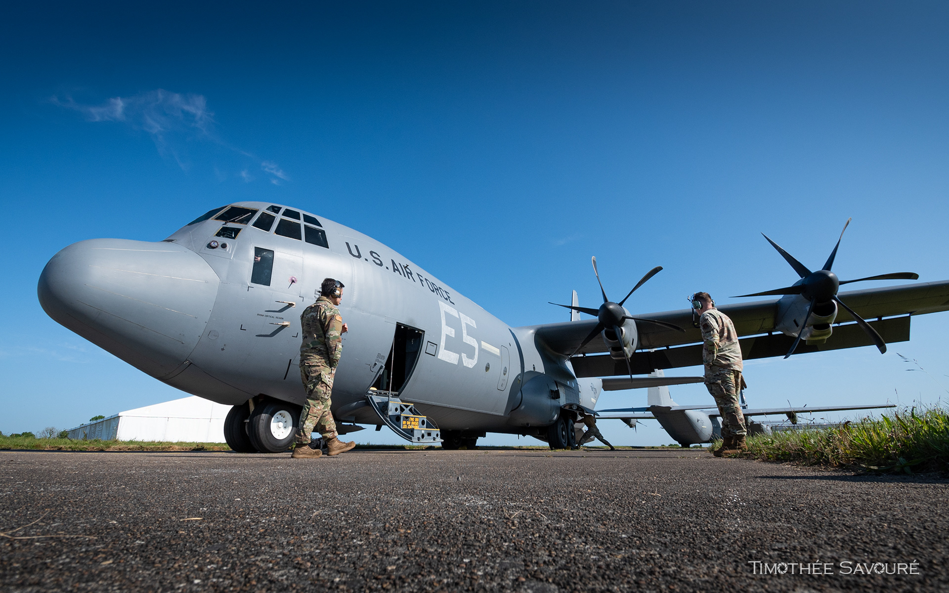 C-130 US Air Force in Cherbourg for D-Day 80 commemorations