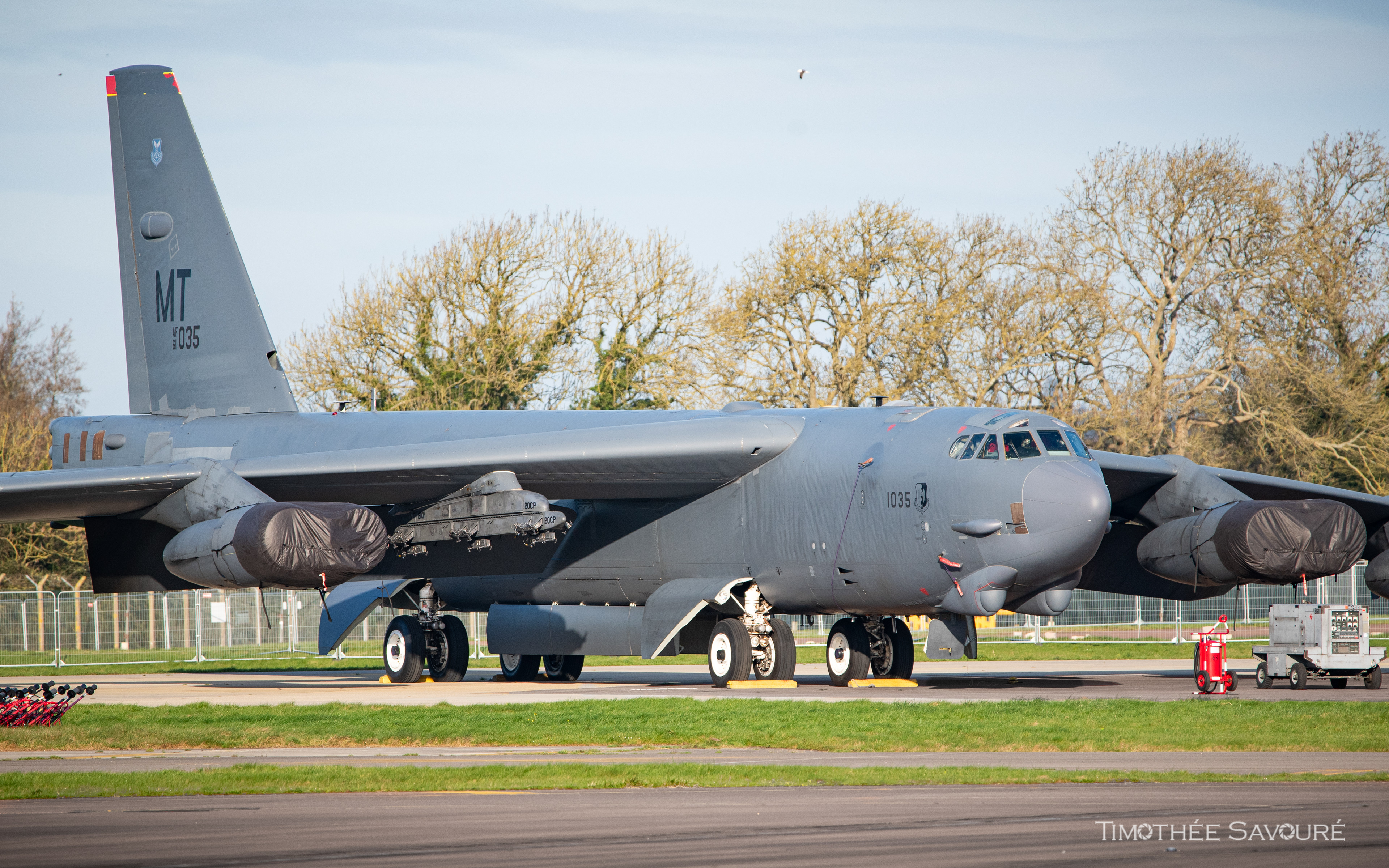 One of Minot's B-52H Stratofortress based in RAF Fairford during Epic Fury