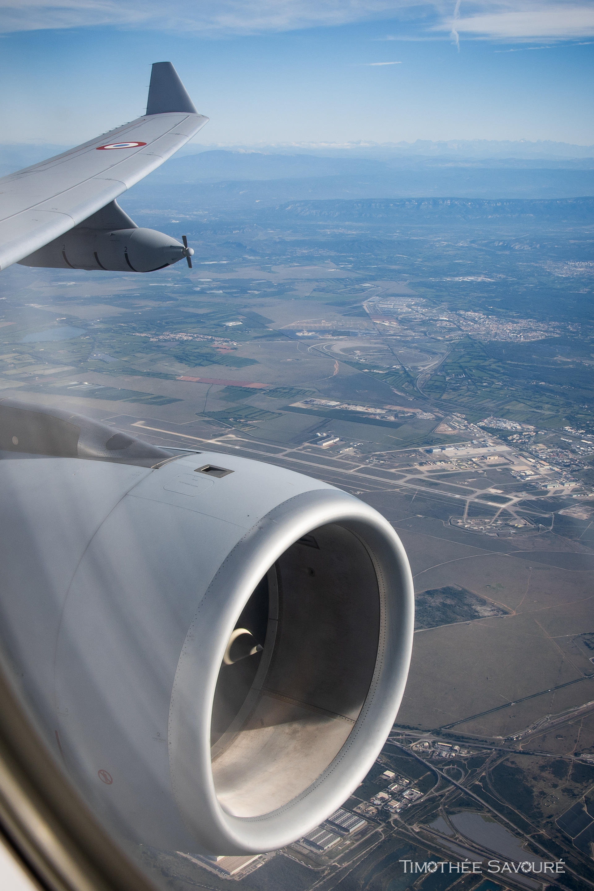 The view from the window of VALIANT26 after take-off from Istres