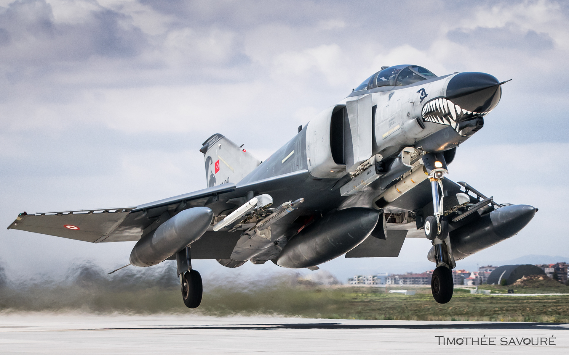 Turkish Air Force F-4E Phantom II taking-off.