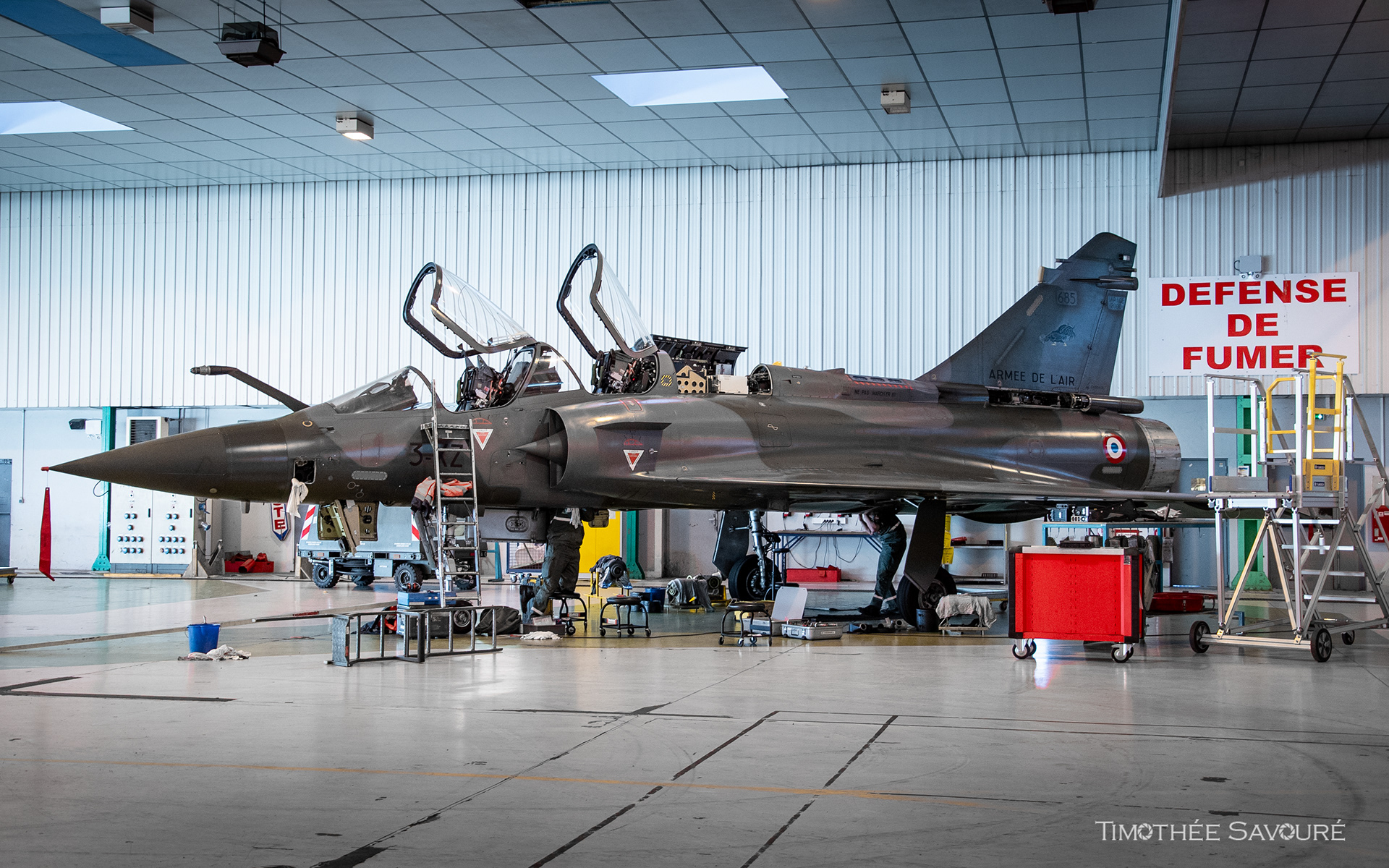Mirage 2000D n°685 in maintenance