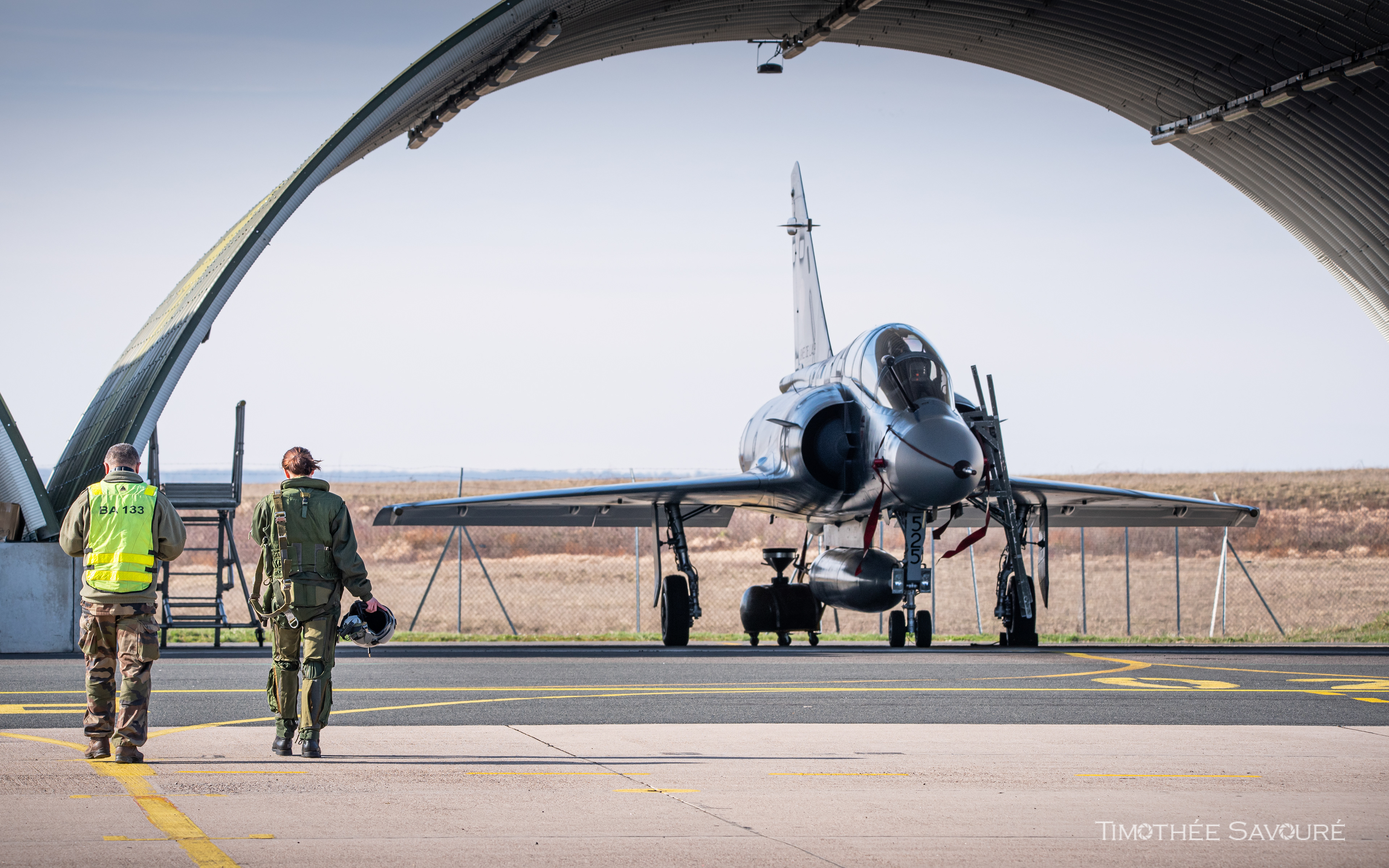 New pilot leaving for a training flight