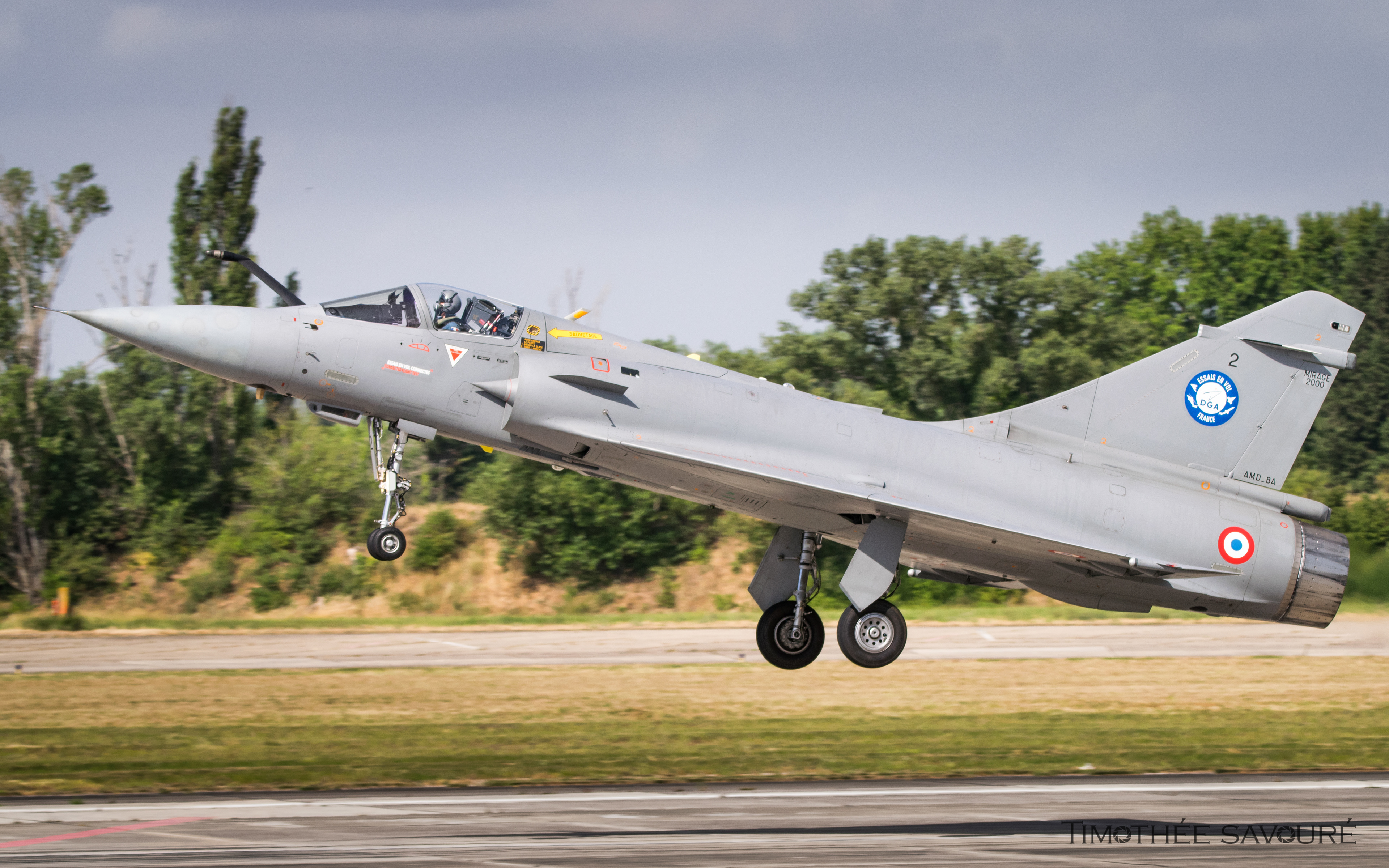 Mirage 2000C n°2 of the DGA landing