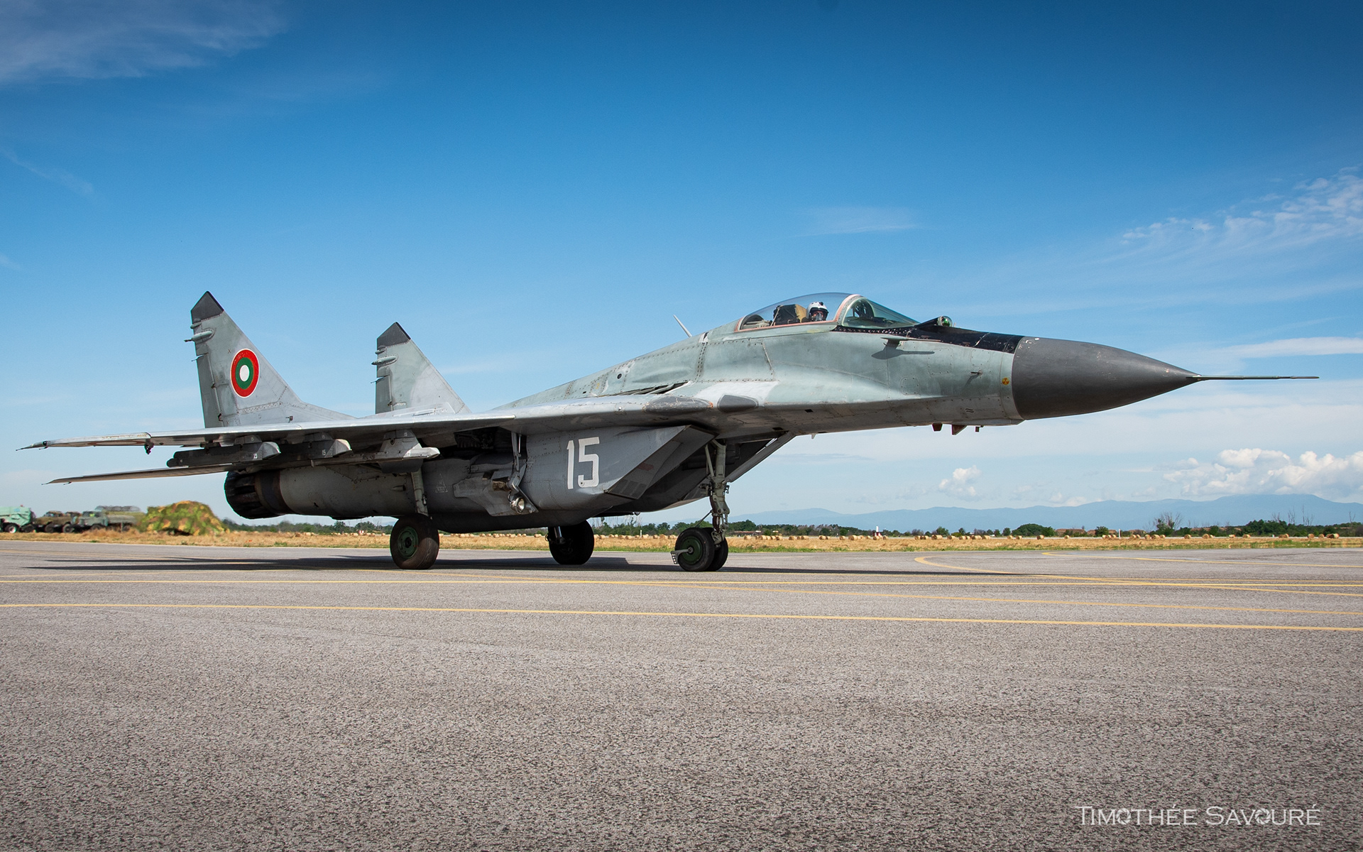 MiG-29K of the Bulgarian Air Force taxiing in Graf Ignatievo