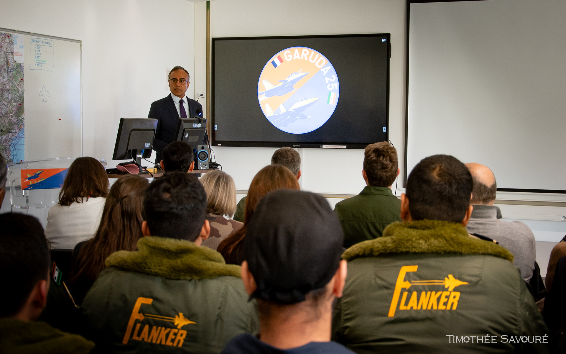 Mr Sanjeev Singla, India’s Ambassador to France, attended a GARUDA 2025 briefing