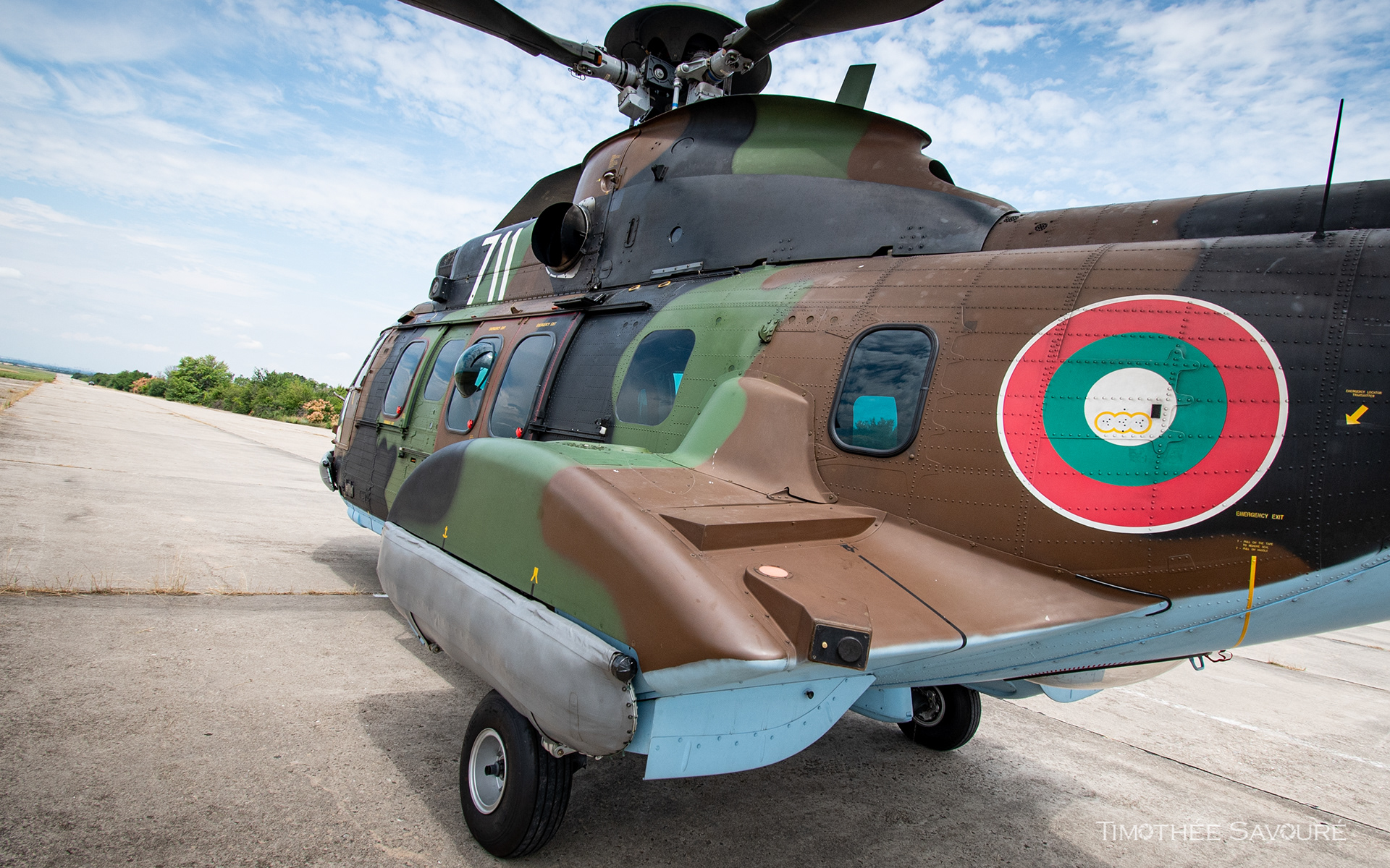 Up close with a Bulgarian Air Force AS532 Cougar in Cheshnegirovo
