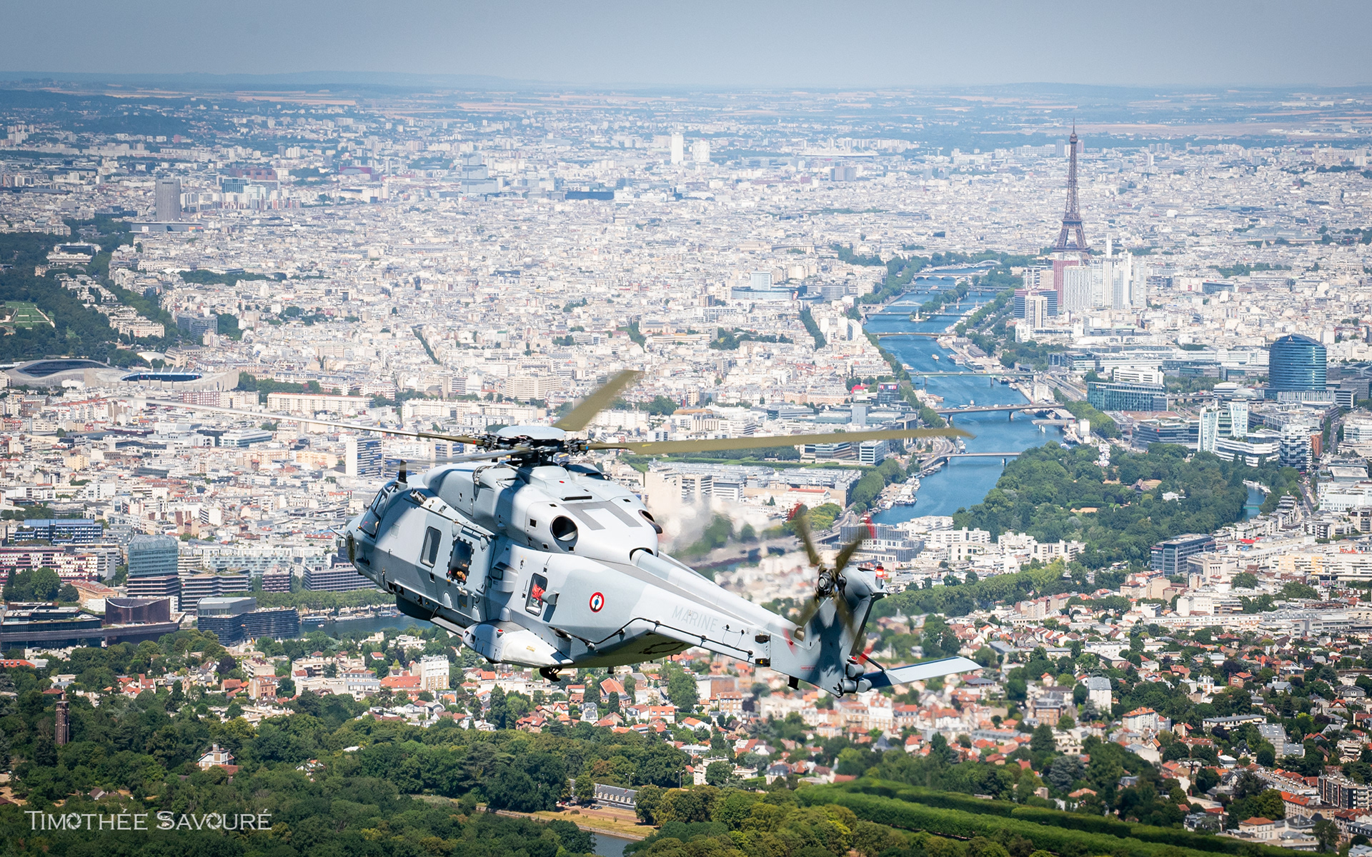 Marine Nationale NH-90 Caïman over Paris