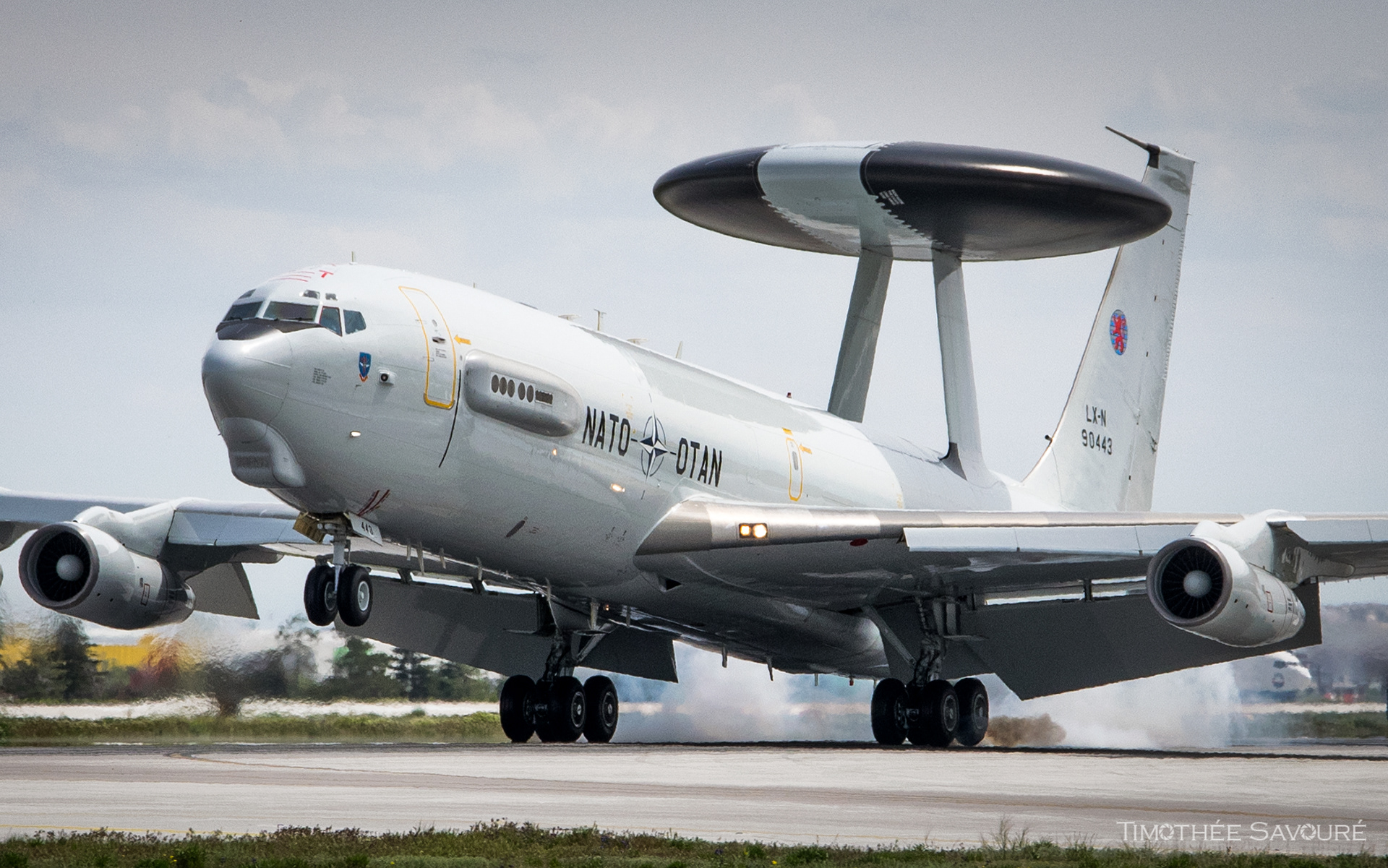 NATO Air Component E-3A AWACS landing