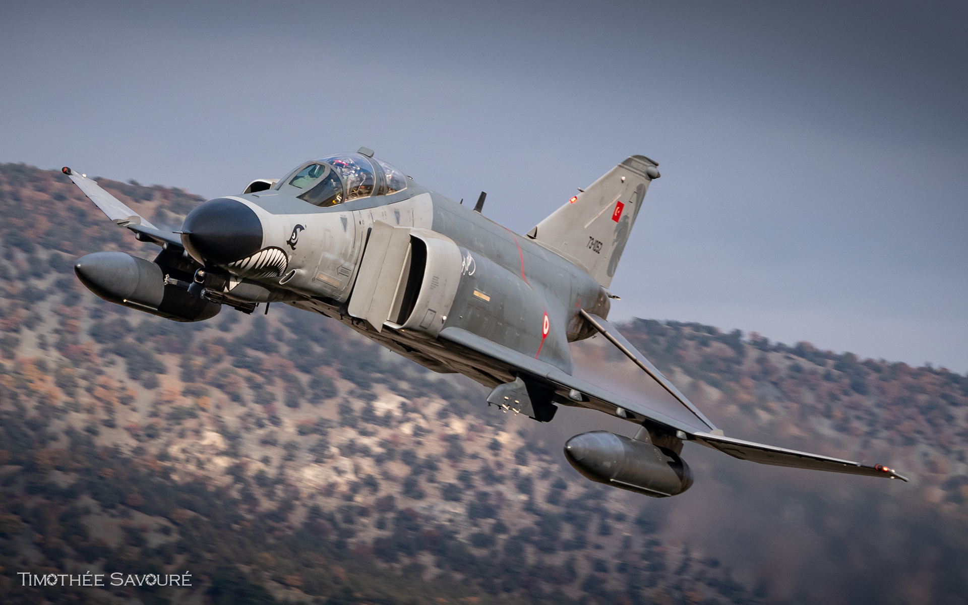 The second F-4E Phantom during the low level flight - 73-1052