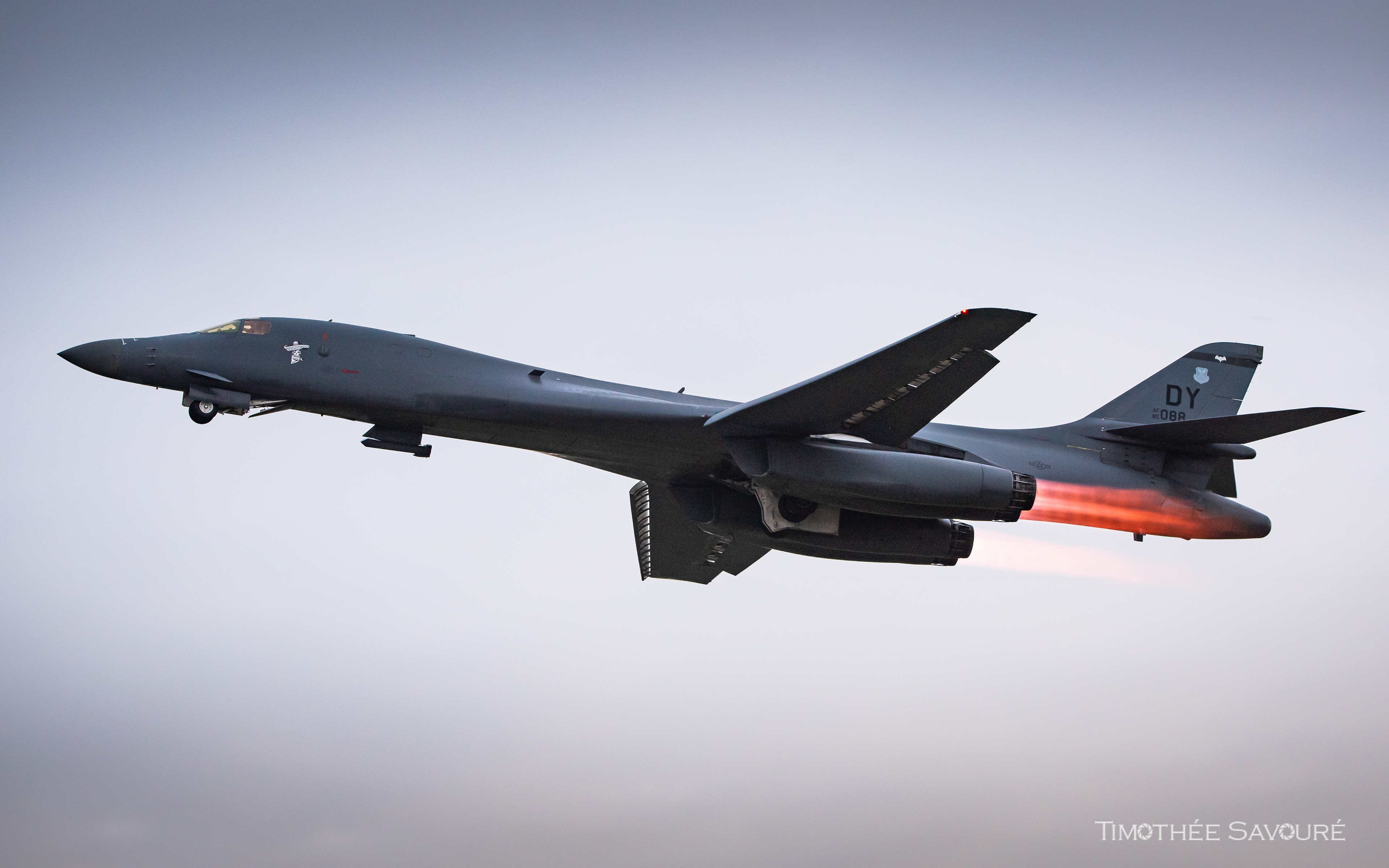 B-1B Lancer from the 7th Bomb Wing taking-off from RAF Fairford for an Epic Fury mission
