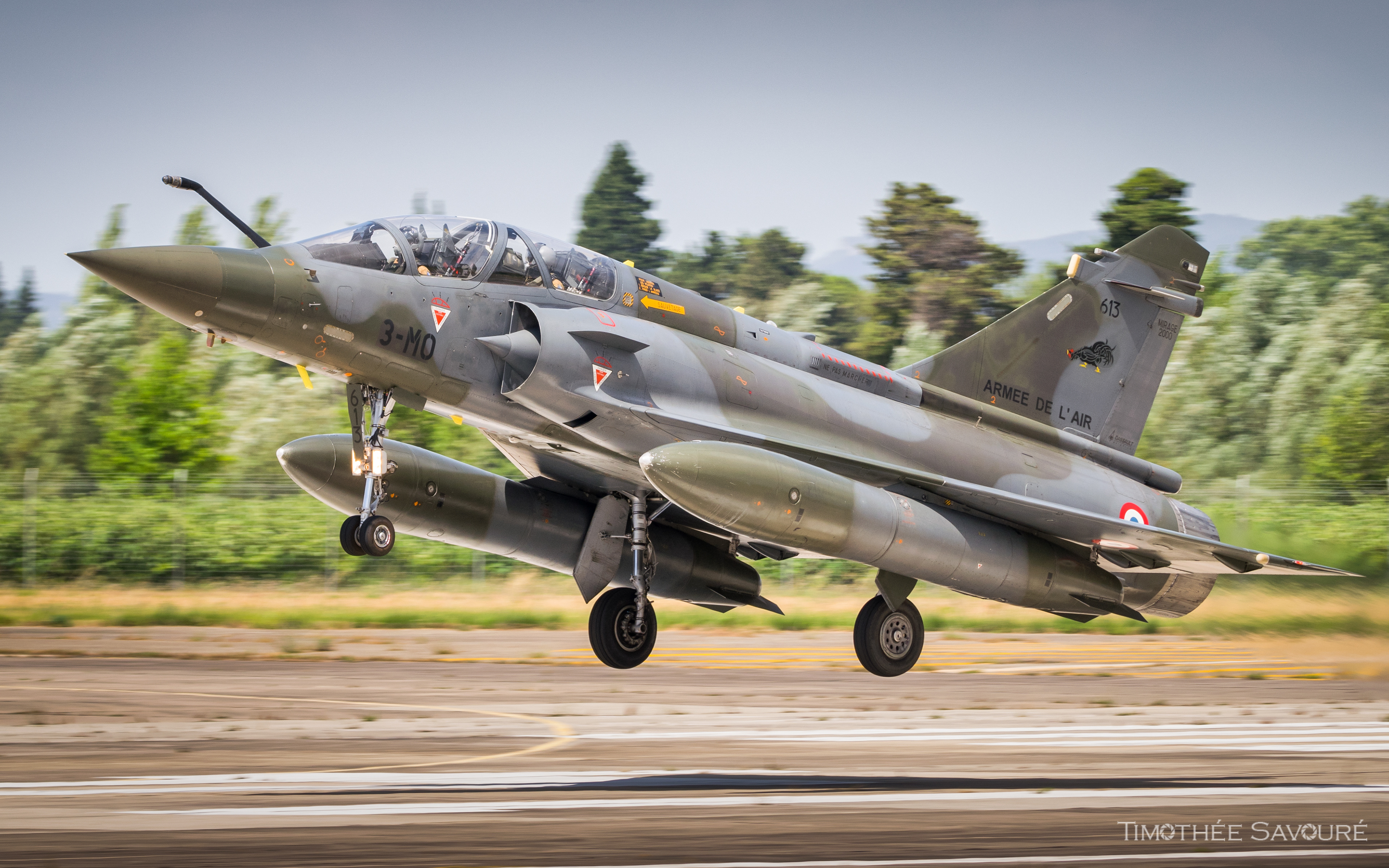 Mirage 2000D n°613 landing in Orange
