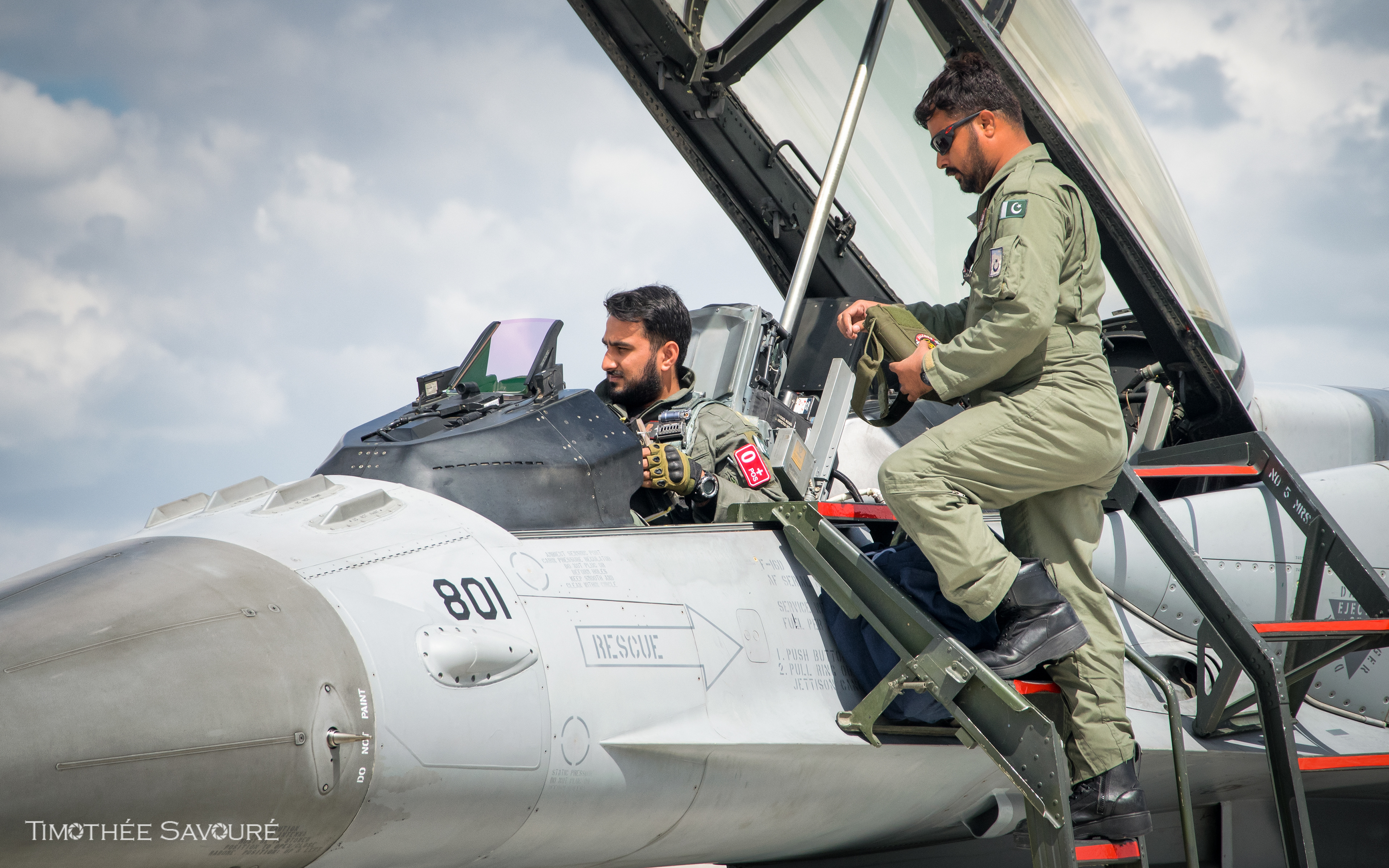 Pakistan Air Force crews preparing for a mission