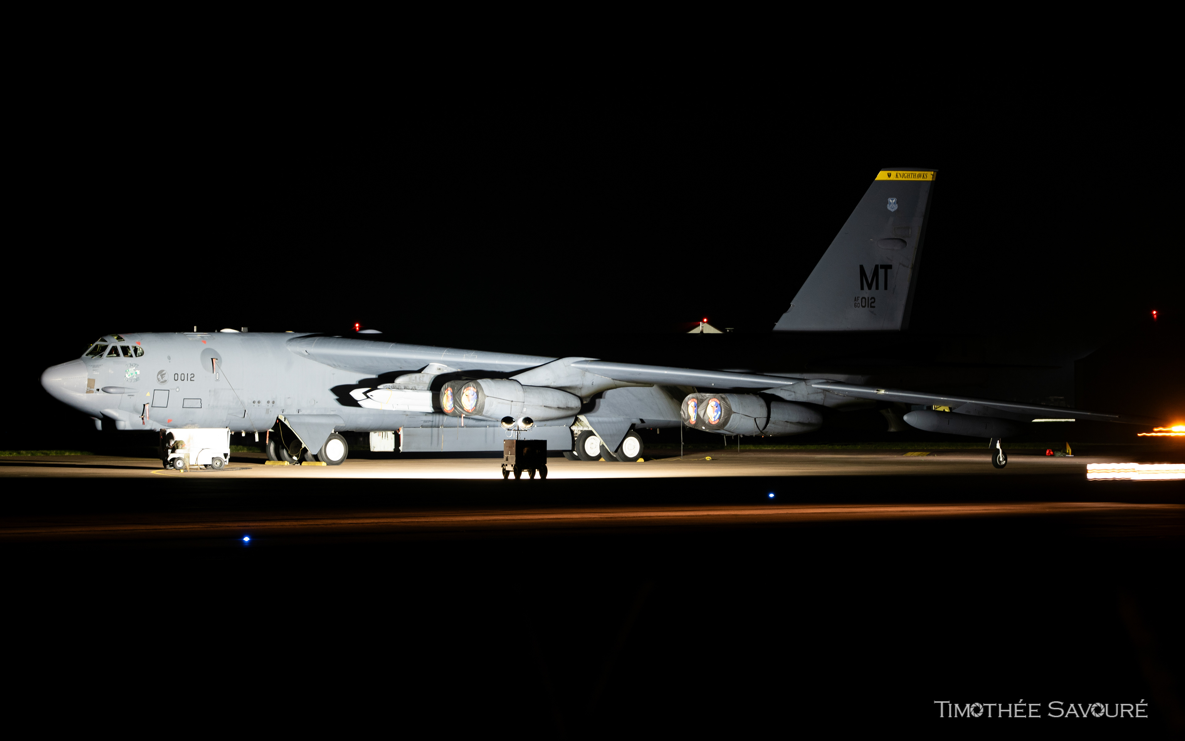 Night ops on this Minot B-52 in Fairford