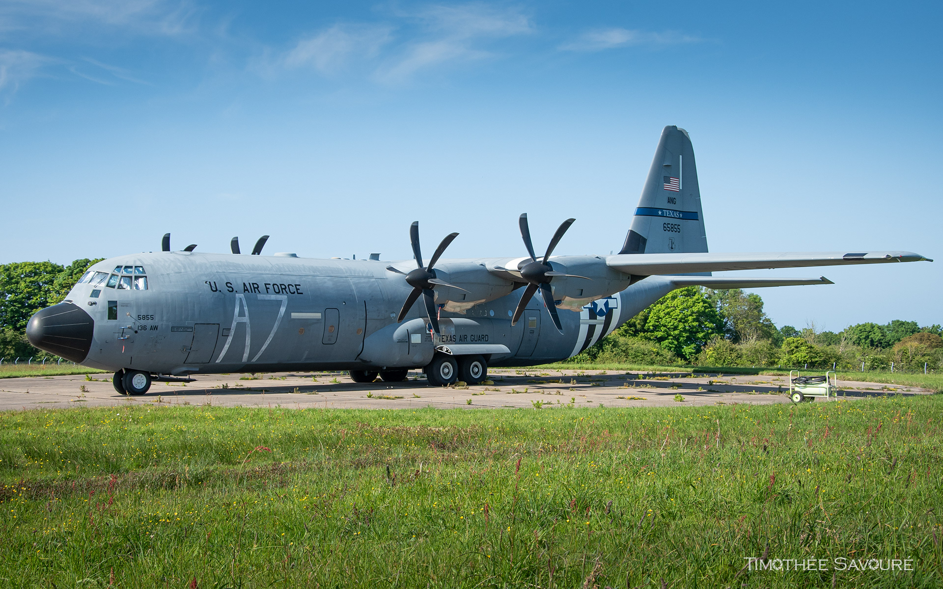 Texas Air Guard C-130J-30 stationned in Cherbourg