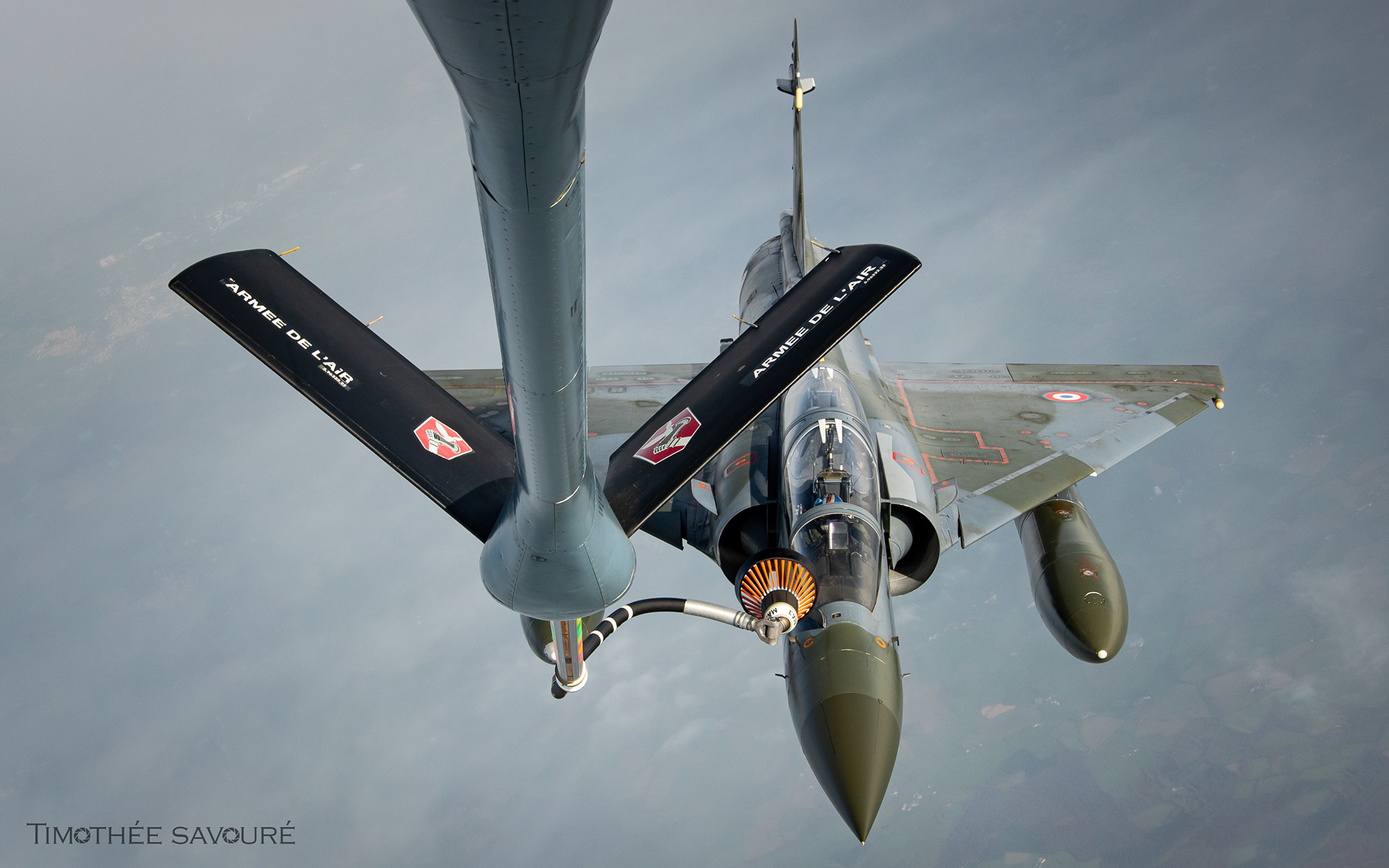 Air-to-air refueling with this Mirage 2000D from 1/3 Navarre squadron