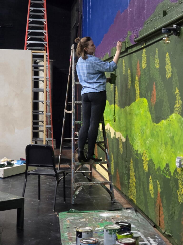 Painting the shadowed side of the trees