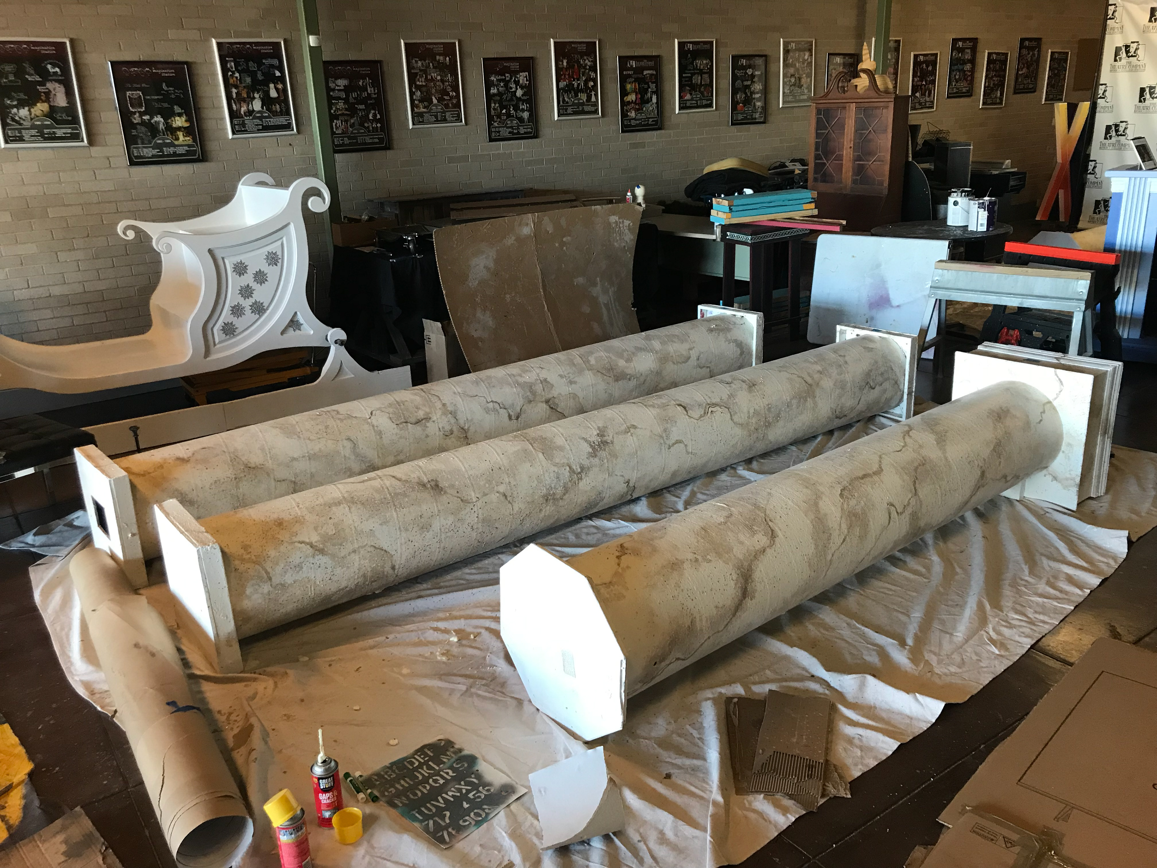 Warbucks columns in process