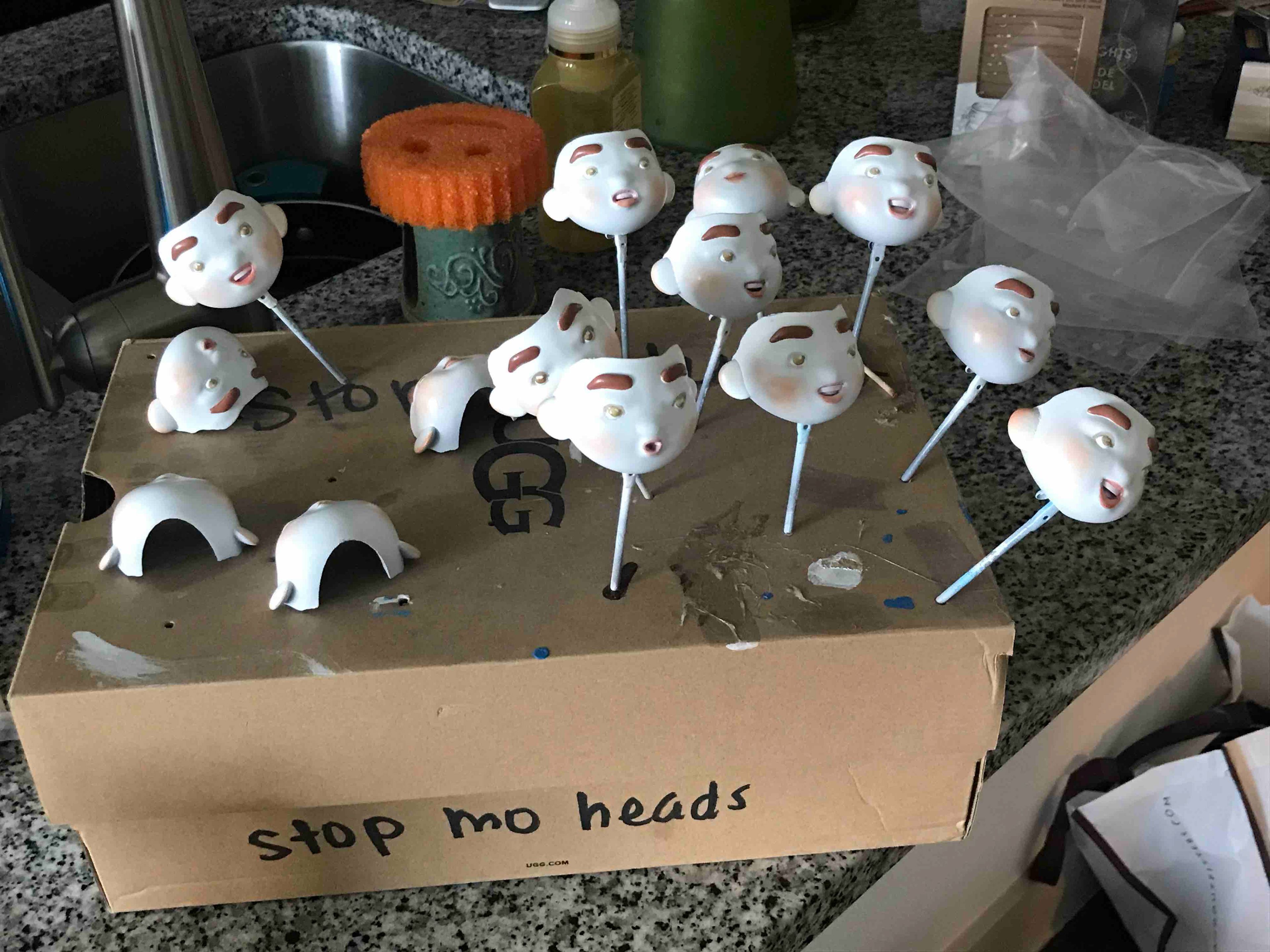 Painting daughter heads