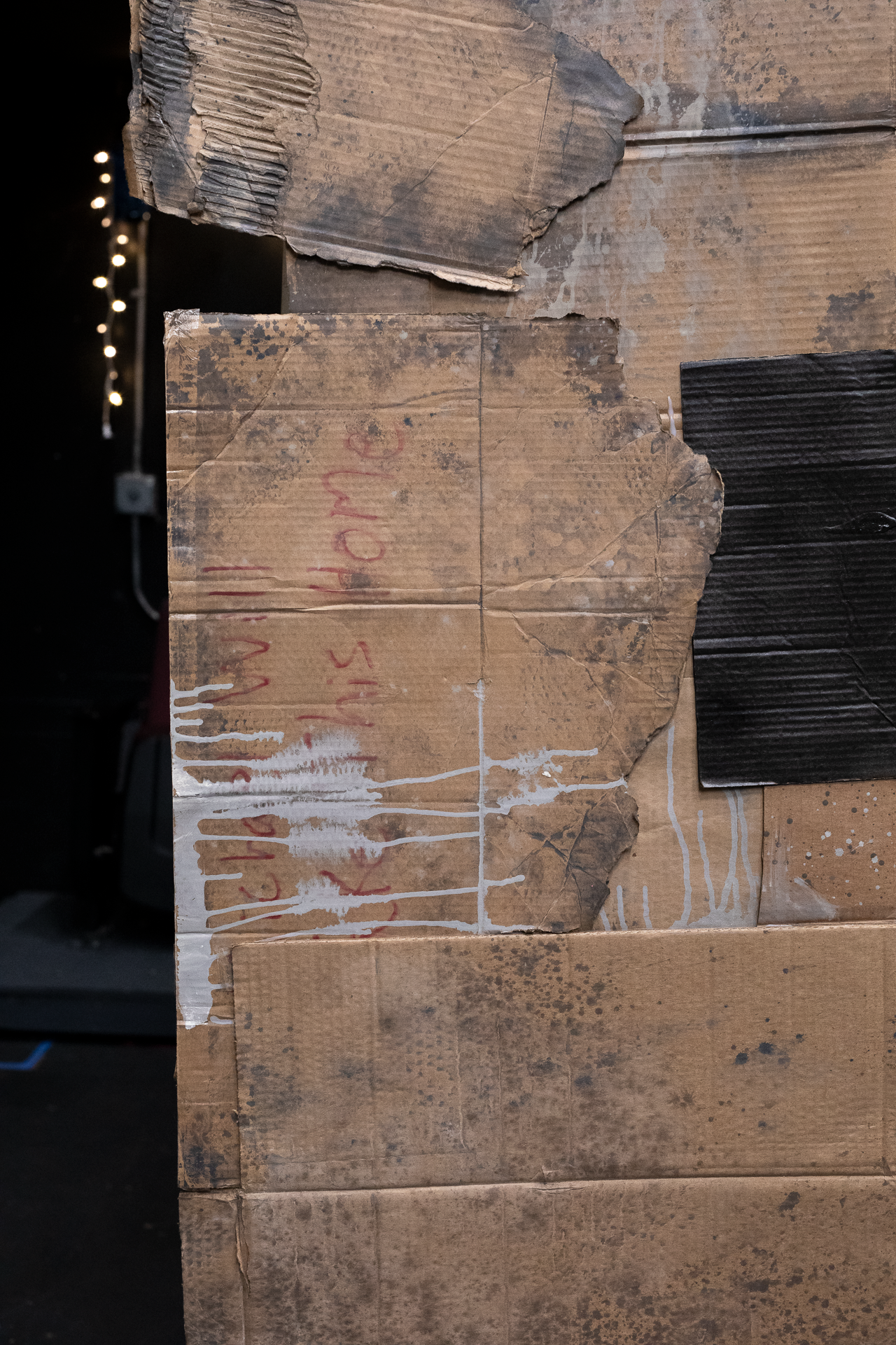 Hooverville cardboard detail