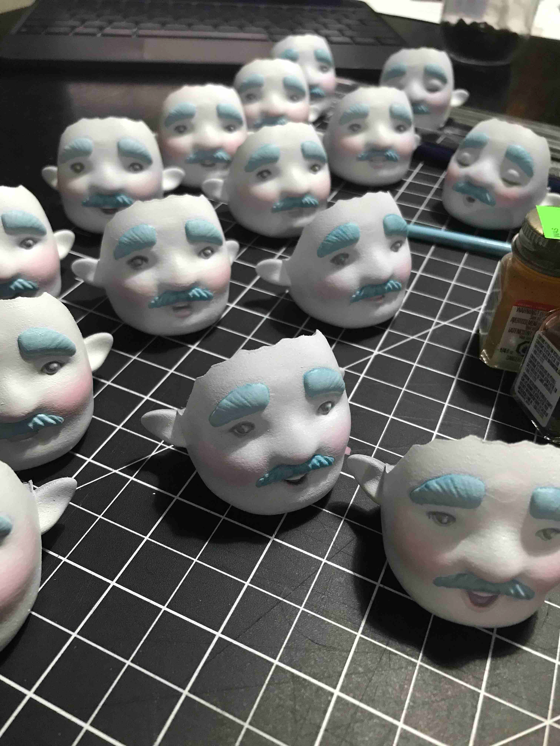 Painting father heads