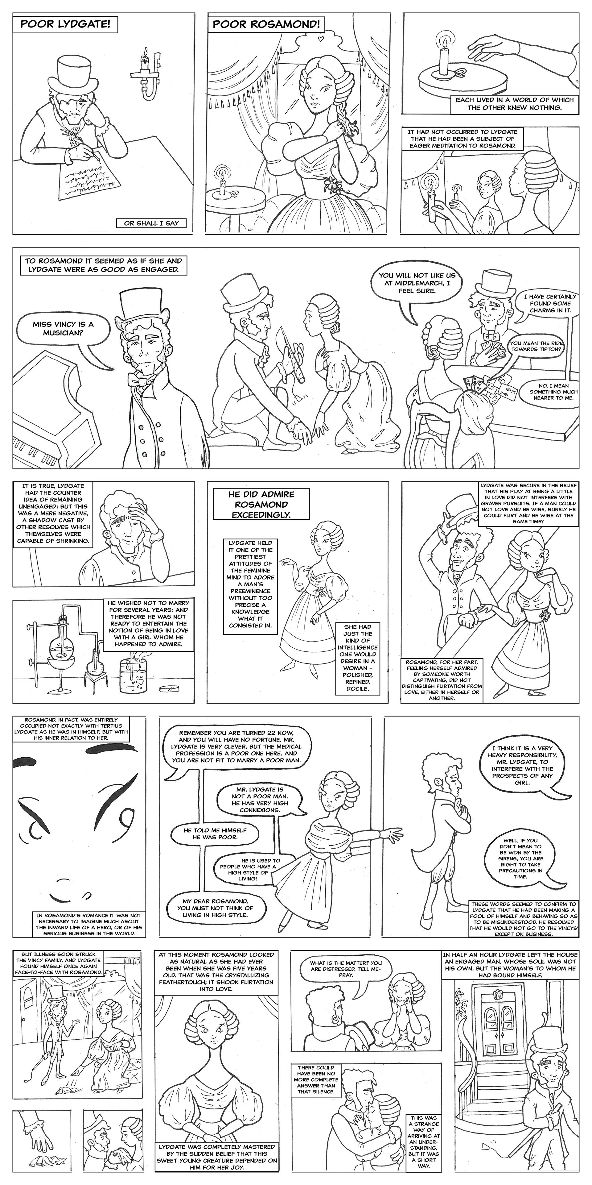 Page 1 of Middlemarch comic adaptation | Maleah Miller