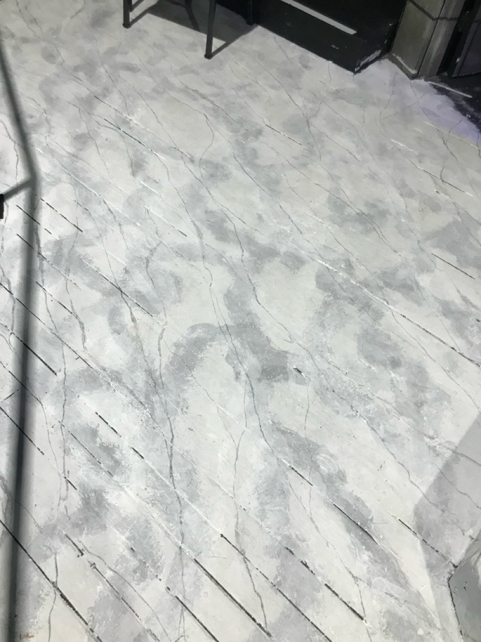 Marble floor in progress