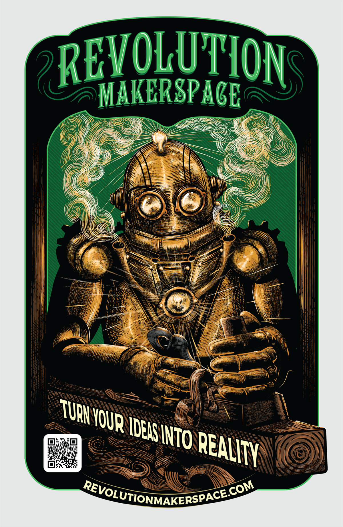 Poster Design for Revolution Makerspace