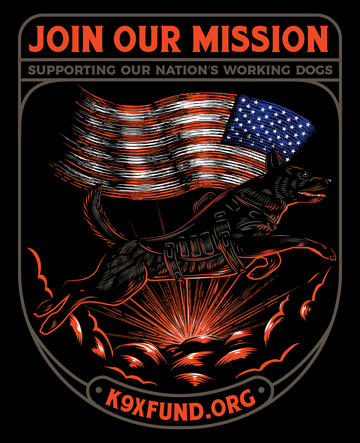 Shirt Design made for K9xFund 